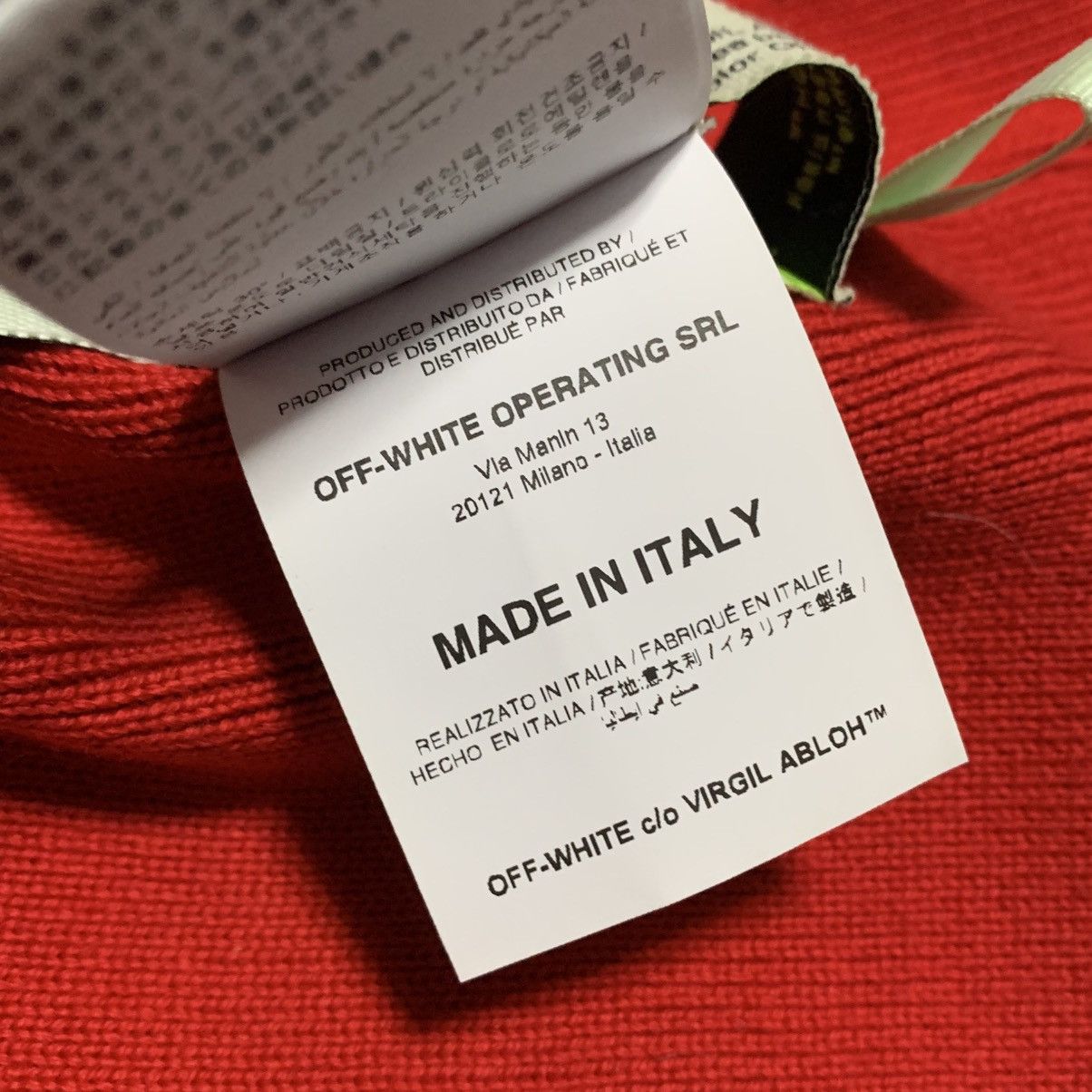 Off-White Off White Beanie Patch Red 'Warm' Virgil Abloh Hat Size ONE SIZE - 8 Thumbnail