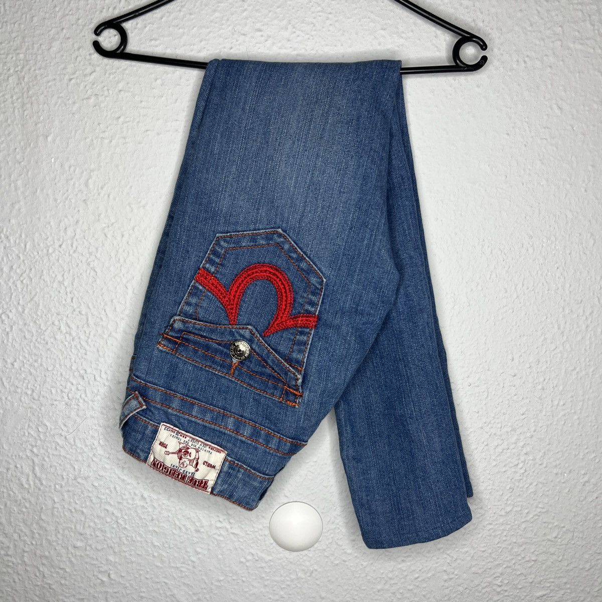 True Religion × Vintage True Religion Vintage Jeans Denim Trousers Embroidered Logo Size 26" / US 2 / IT 38 - 1 Thumbnail