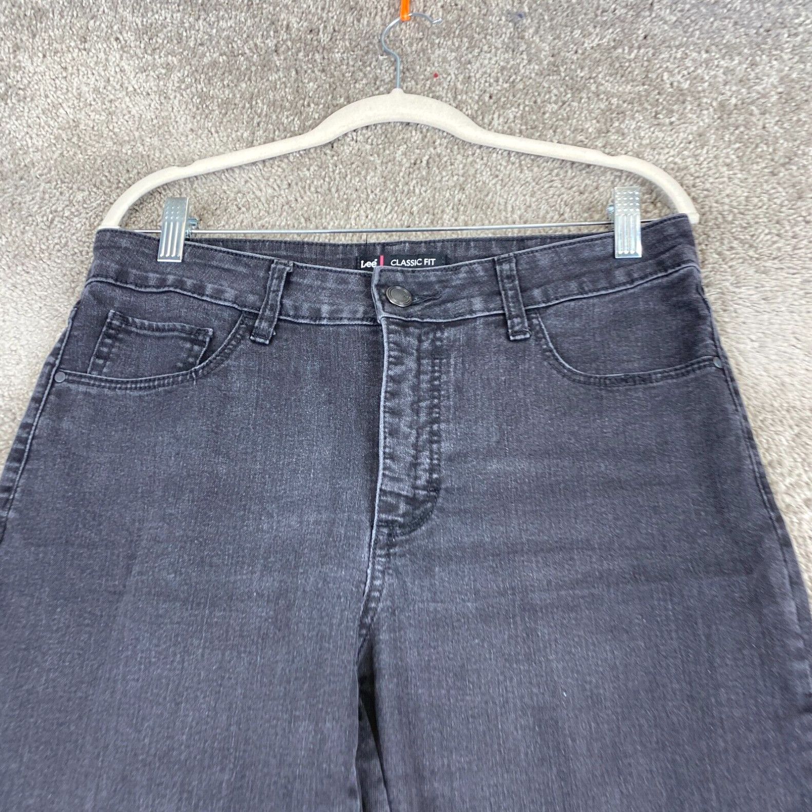 Lee Lee Classic Fit Straight Leg Denim Jeans Women's 10 Petite Black ...