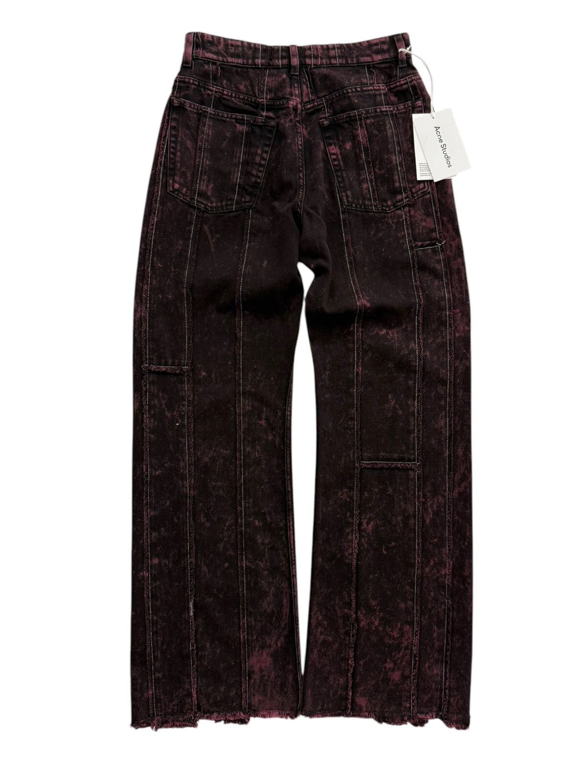 Acne Studios Overdyed Strip Patchwork Denim Jeans Size 26" / US 2 / IT 38 - 5 Thumbnail