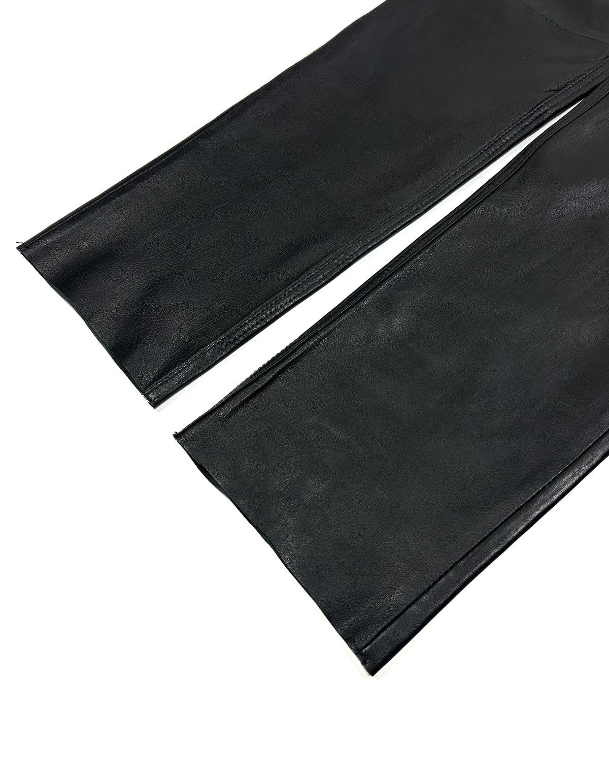 Genuine Leather Vintage The King Black Genuine Leather Pants Avant Garde Y2K Size US 33 - 12 Thumbnail