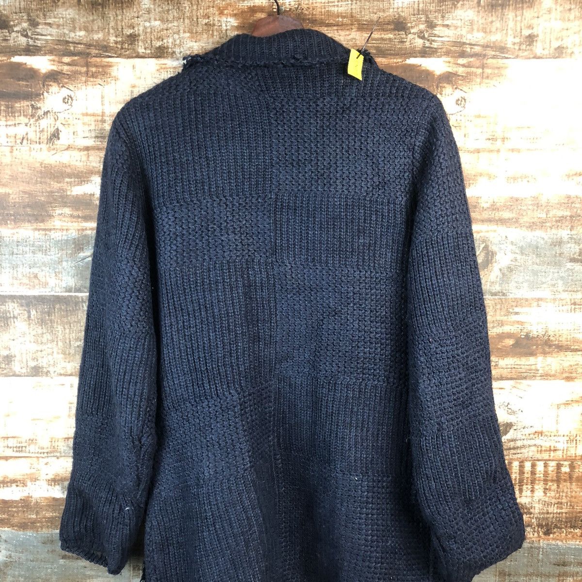 Vintage DL Japan Dark Blue ripped Cardigan Knitwear #C527 Size US M / EU 48-50 / 2 - 11 Thumbnail