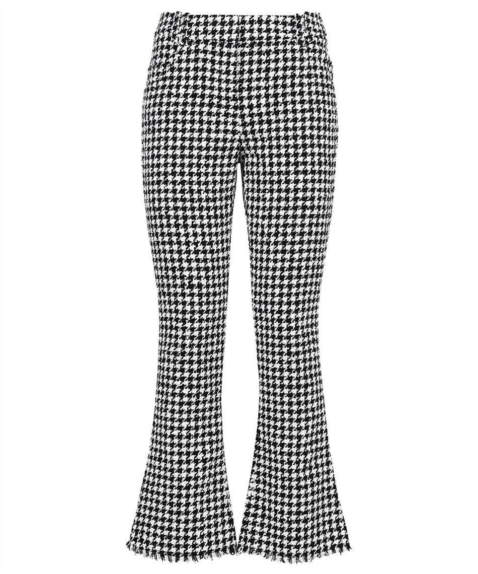 image of Balmain Houndstooth Flare Trousers - White Black in White/Black, Women's (Size 30)