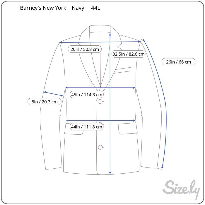 Barneys New York 42l Barney’s New York Made In Italy Navy Blazer Suit 