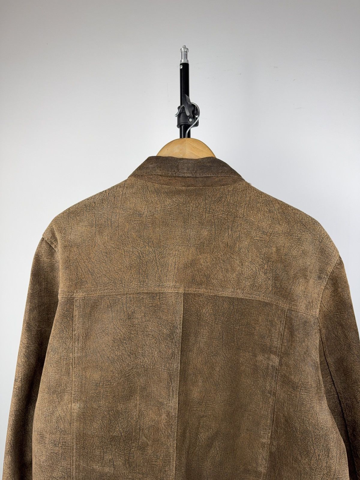 Japanese Brand Avant Garde 90s Retro Vintage Brown Leather Blazer Jacket XL Size US XL / EU 56 / 4 - 8 Thumbnail