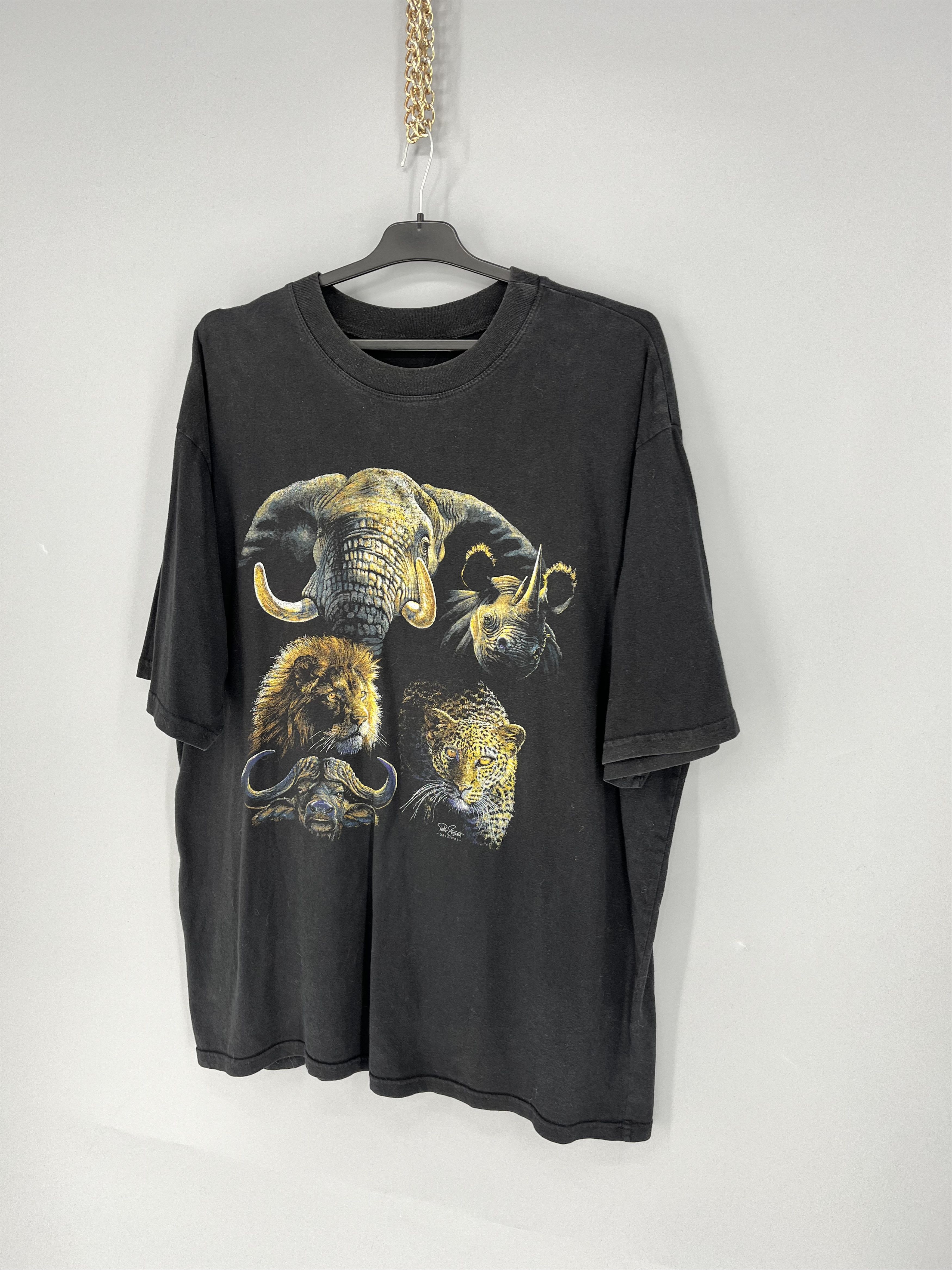 Vintage 90's African Wildlife Animals Everything Ethnic Peter Stewar Size US XL / EU 56 / 4 - 3 Thumbnail
