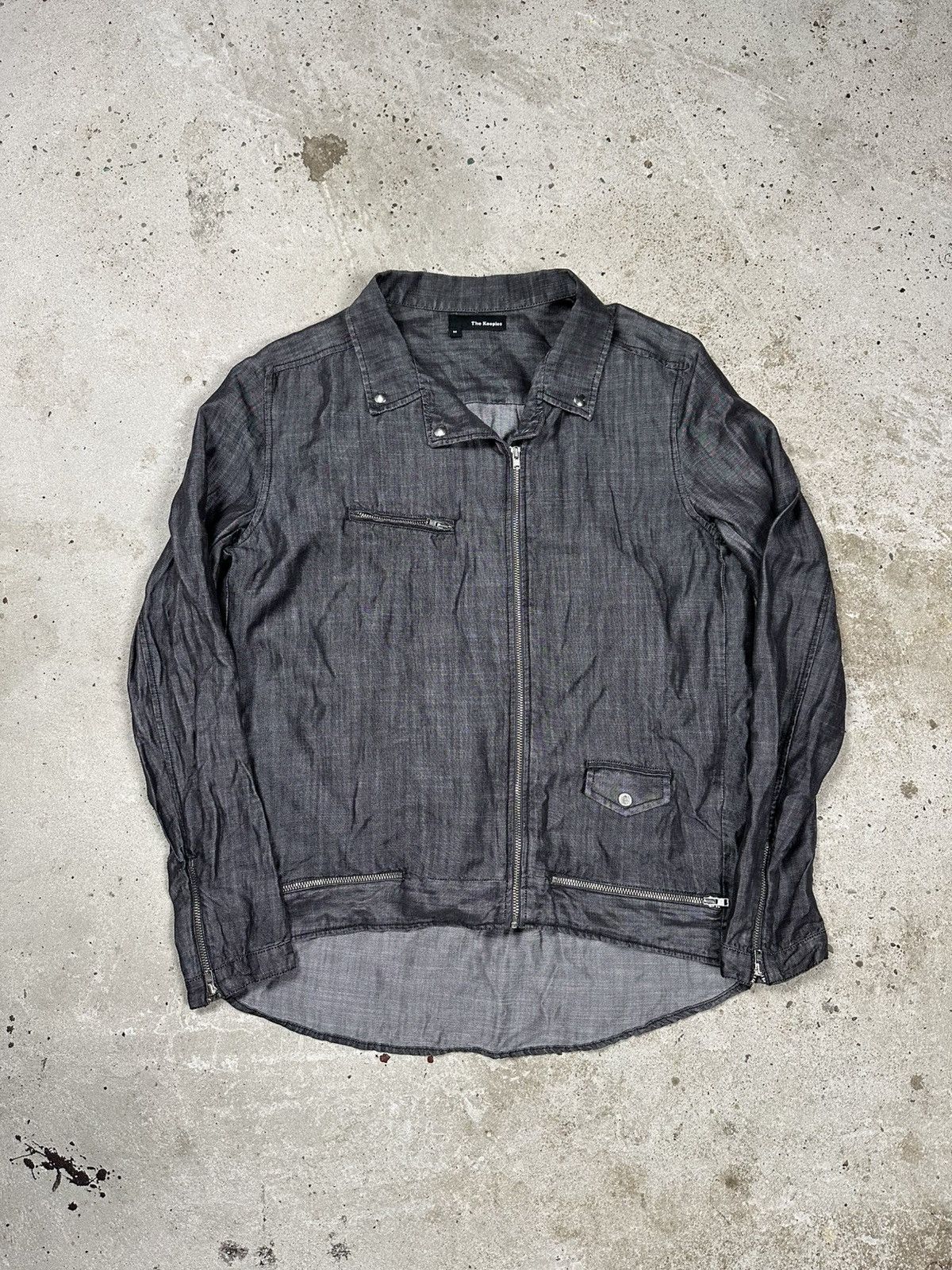 The Kooples The Kooples Biker Asymmetrical Lyocell Moto Jacket Size US M / EU 48-50 / 2 - 1 Thumbnail