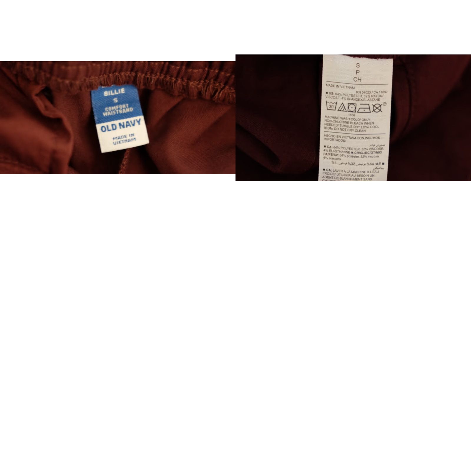 Old Navy Old Navy High-Rise Billie Pants Womens S Wine Pockets Comfort Waistband Size 28" / US 6 / IT 42 - 8 Thumbnail
