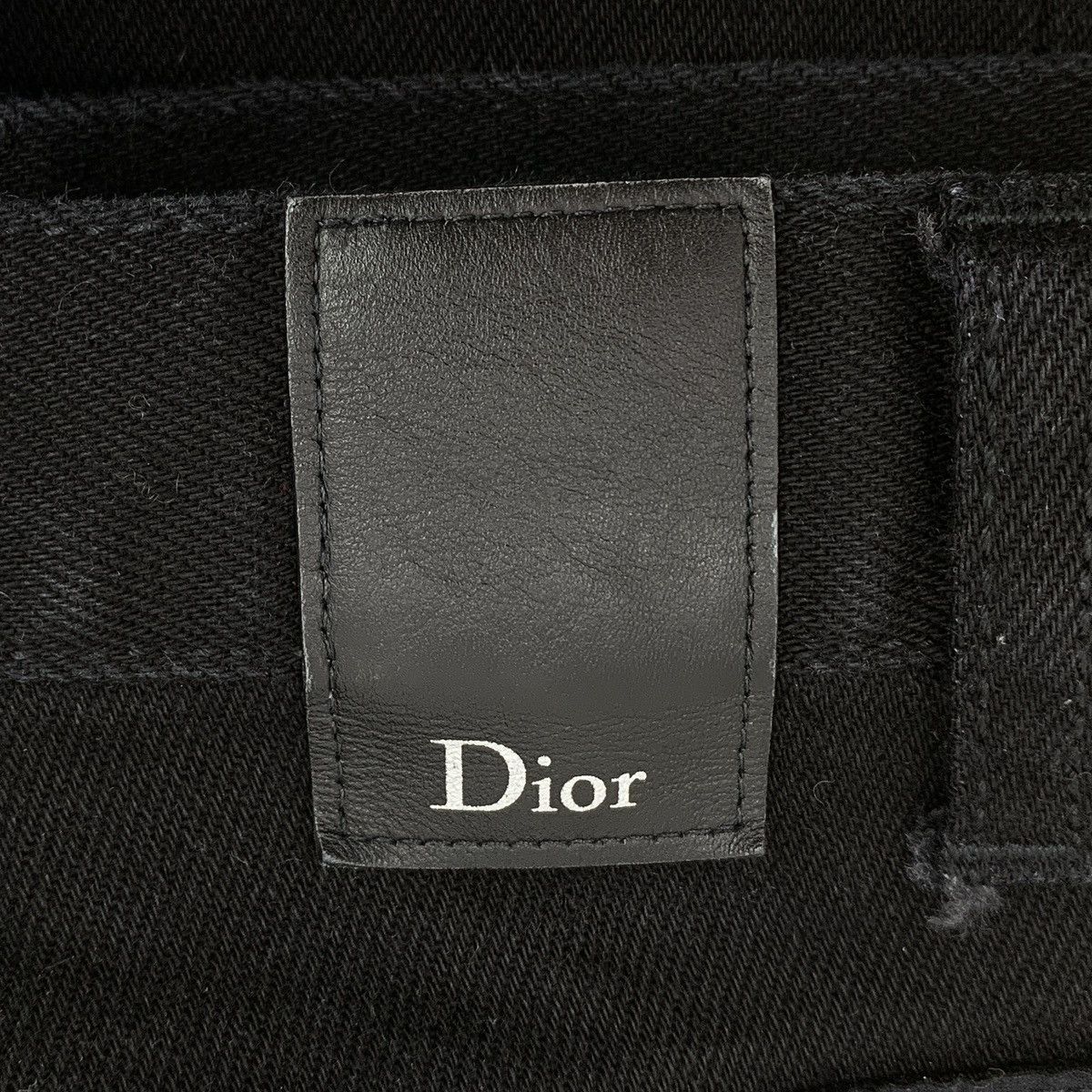 Dior Dior Black Logo Letter Trim Cotton Denim Casual Pants K26WX Size 33" - 6 Thumbnail