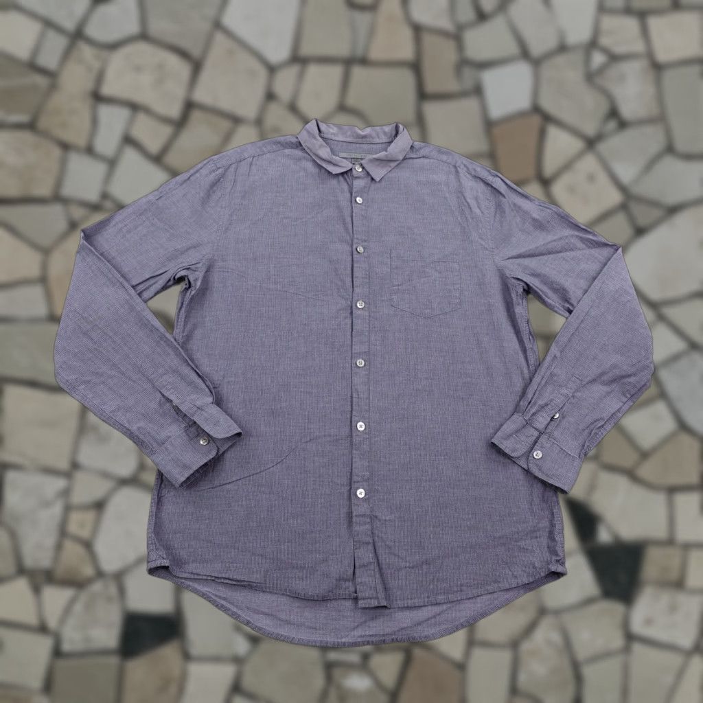 John Varvatos John Varvatos Shirt Mens Medium Blue Long Sleeve Button-Up Cotton Woven Casual Mens Size US M / EU 48-50 / 2 - 1 Thumbnail