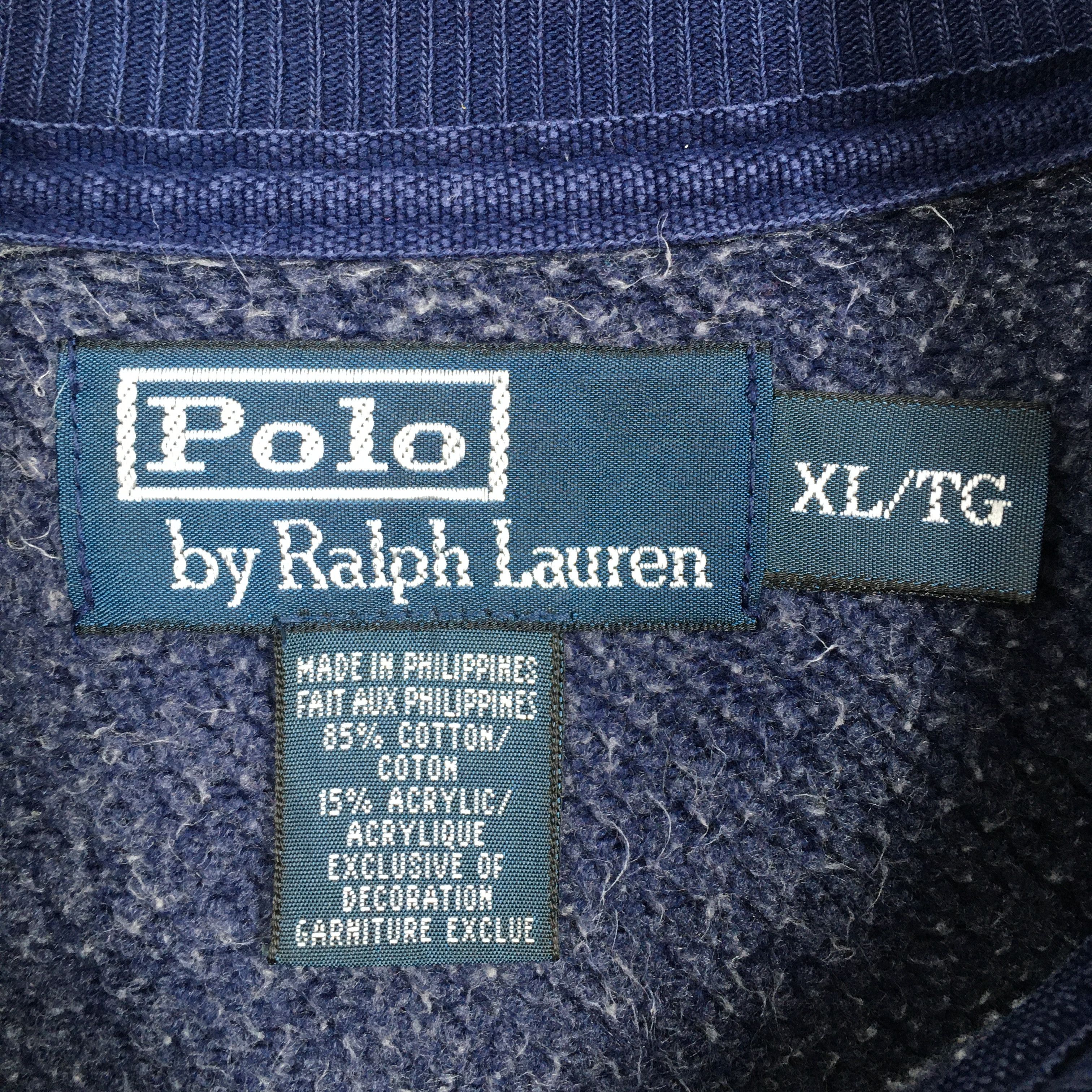 PONY × Polo Ralph Lauren × Vintage Vintage Polo Ralph Lauren Pony Blue Sweater XL Size US XL / EU 56 / 4 - 3 Thumbnail