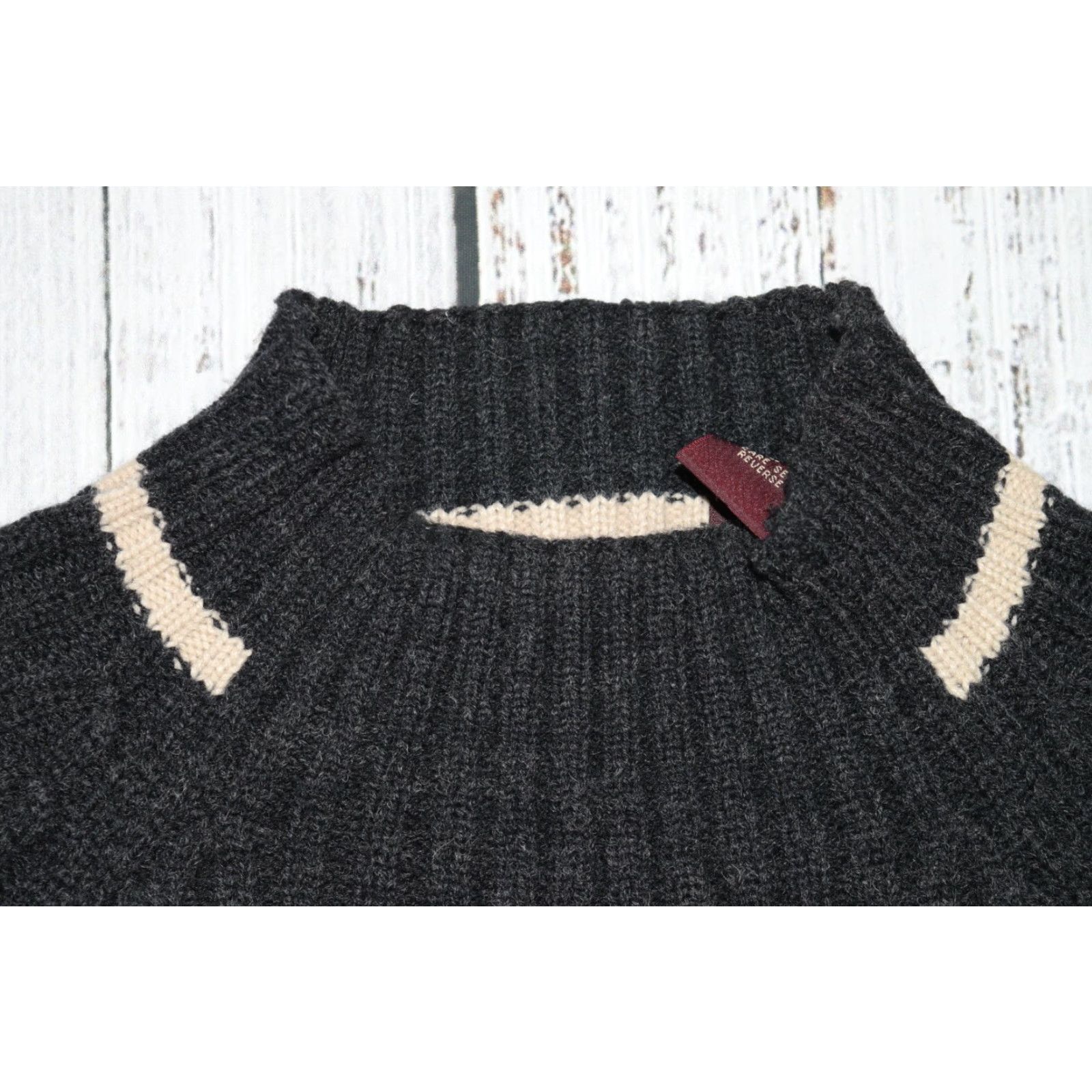 Vintage VINTAGE WHISPERING SMITH LONDON Sweater Jumper Striped Collar Mock Neck Size L Men Size US L / EU 52-54 / 3 - 4 Thumbnail