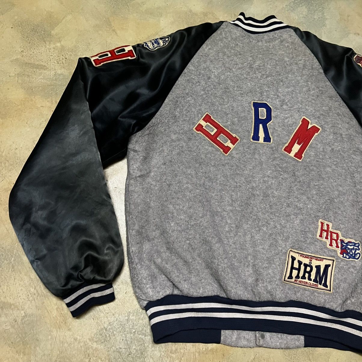Japanese Brand Vintage HR Market Distressed Varsity Jacket Size US S / EU 44-46 / 1 - 18 Thumbnail