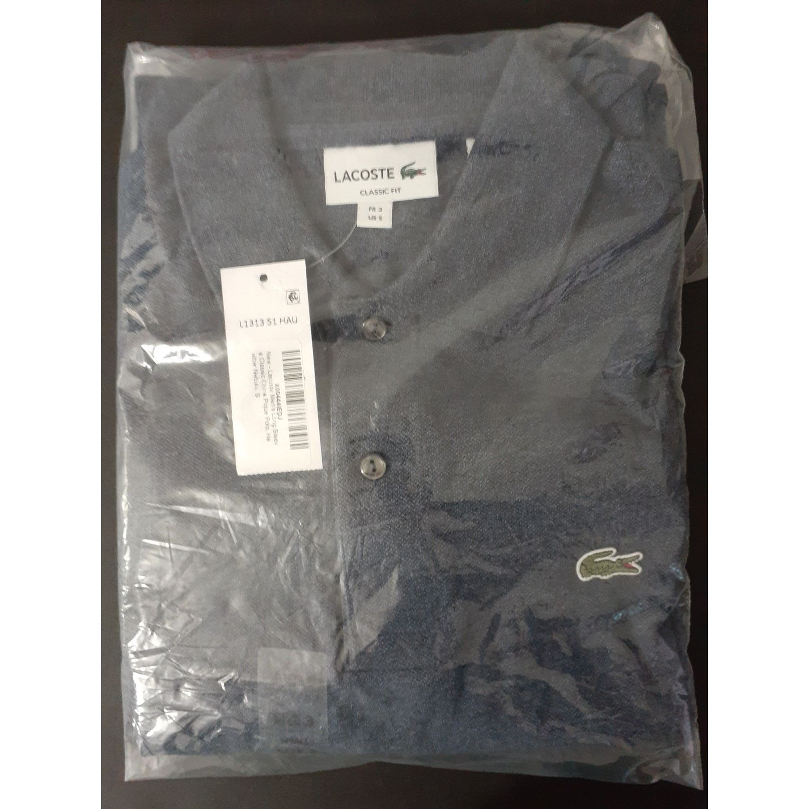 Lacoste Lacoste Mens Classic Long Sleeve Pique Polo Shirt Heather S Size US S / EU 44-46 / 1 - 2 Thumbnail