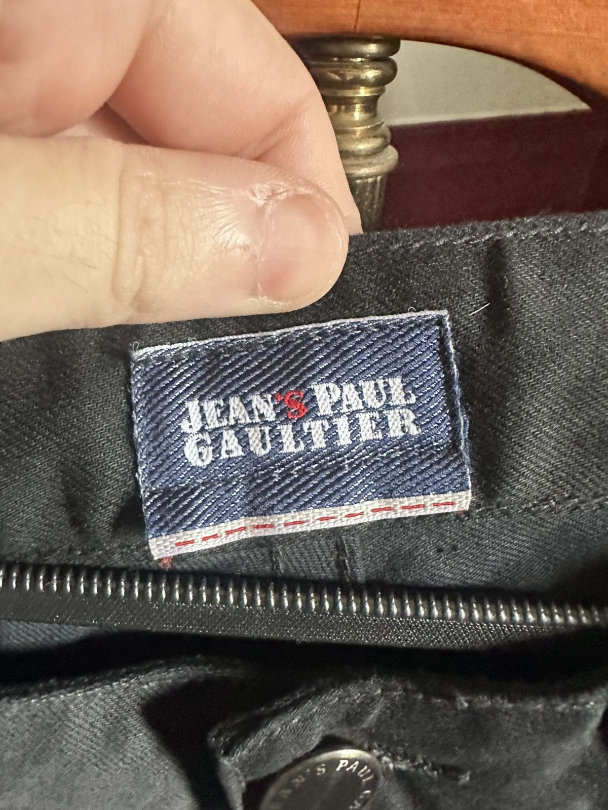 Jean Paul Gaultier Vintage studded flared black denim jeans NWT Size 31" - 11 Thumbnail