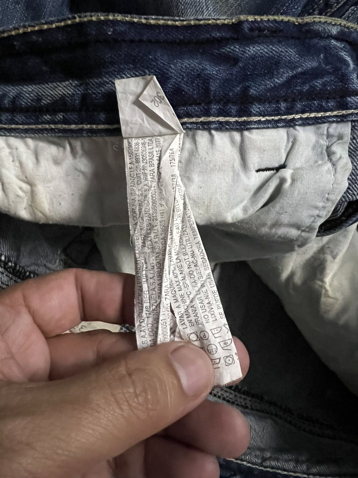 Zara 💥Very Rare💥Zara Blue Distressed Jeans Size US 32 / EU 48 - 18 Thumbnail