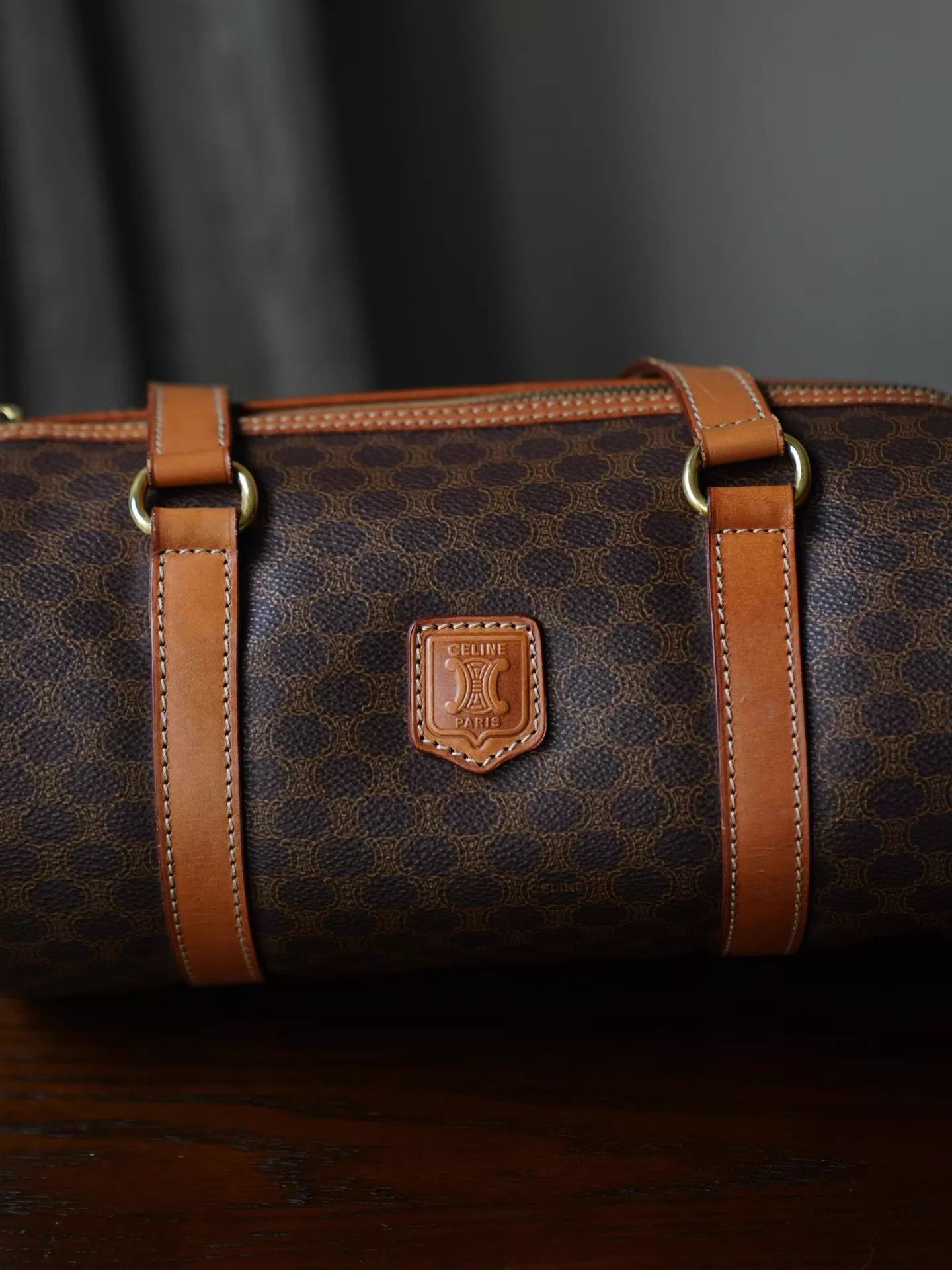 Celine Celine Vintage Monogram Bucket Bag Brown Leather Size ONE SIZE - 5 Thumbnail
