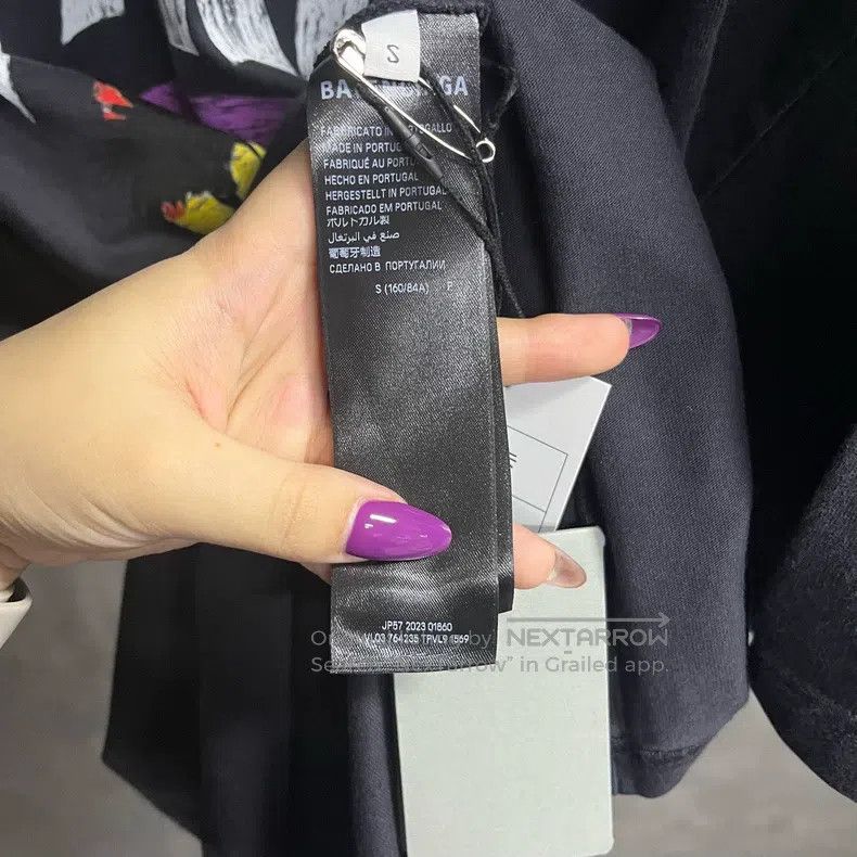 Balenciaga Balenciaga Black Letter Building Print Round Neck Short Sl Size US S / EU 44-46 / 1 - 3 Thumbnail