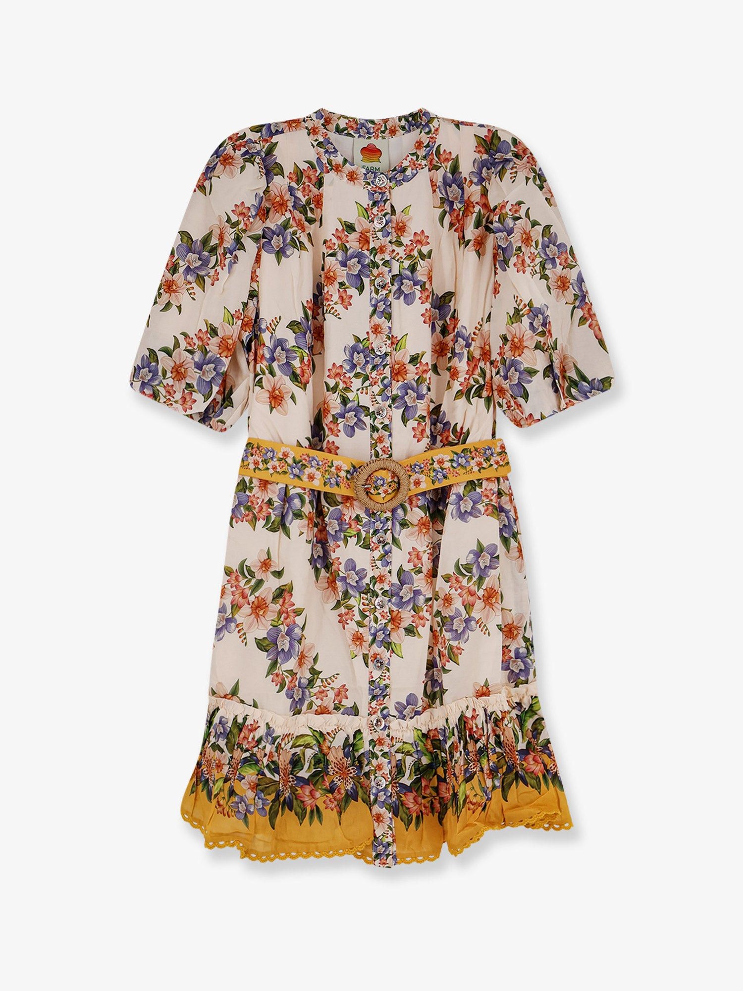 Farm Rio Hilo Cotton And Viscose Dress Size XXS / US 00 / IT 34 - 1 Thumbnail
