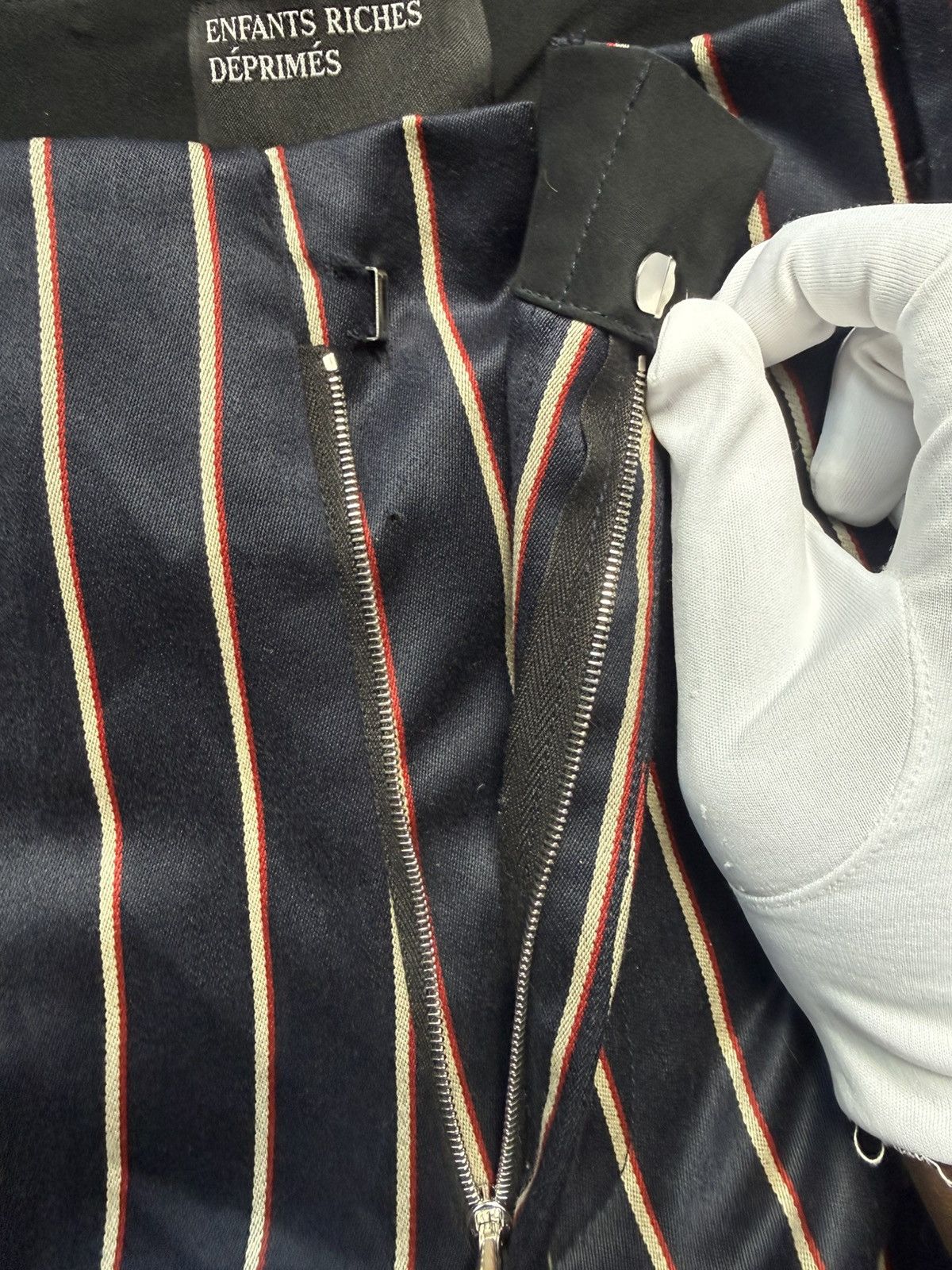Enfants Riches Deprimes Pinstripe Satin Trouser Spring 2021 Size US 34 / EU 50 - 4 Thumbnail