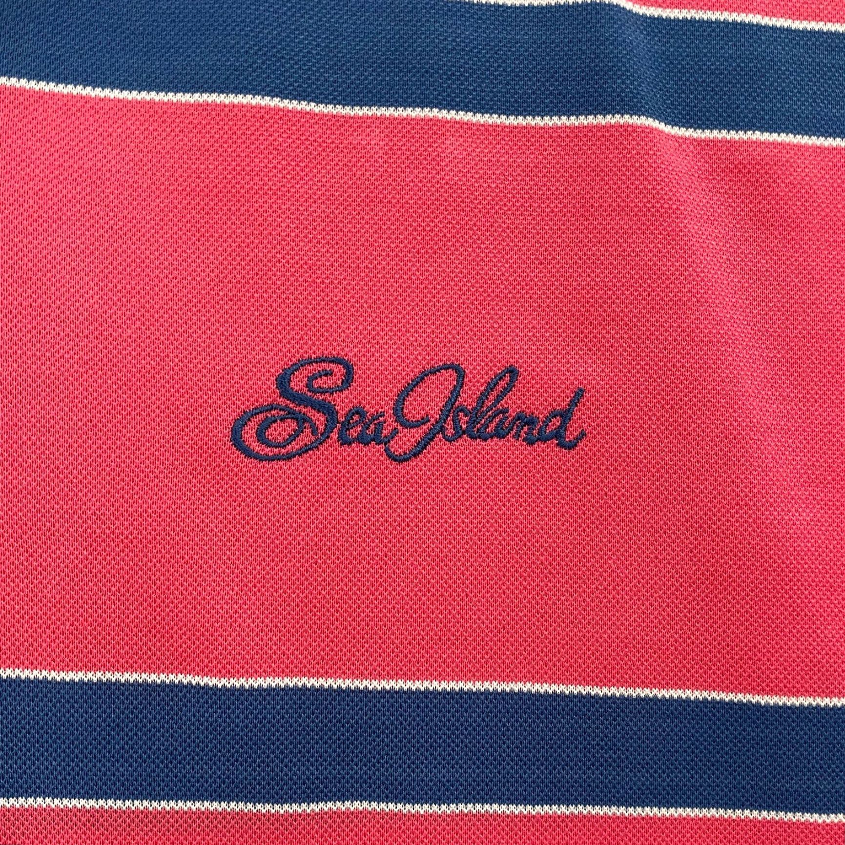 Peter Millar VINTAGE Peter Millar Polo Shirt Adult Large Pink Striped Sea Island Golf Mens L Size US L / EU 52-54 / 3 - 4 Thumbnail