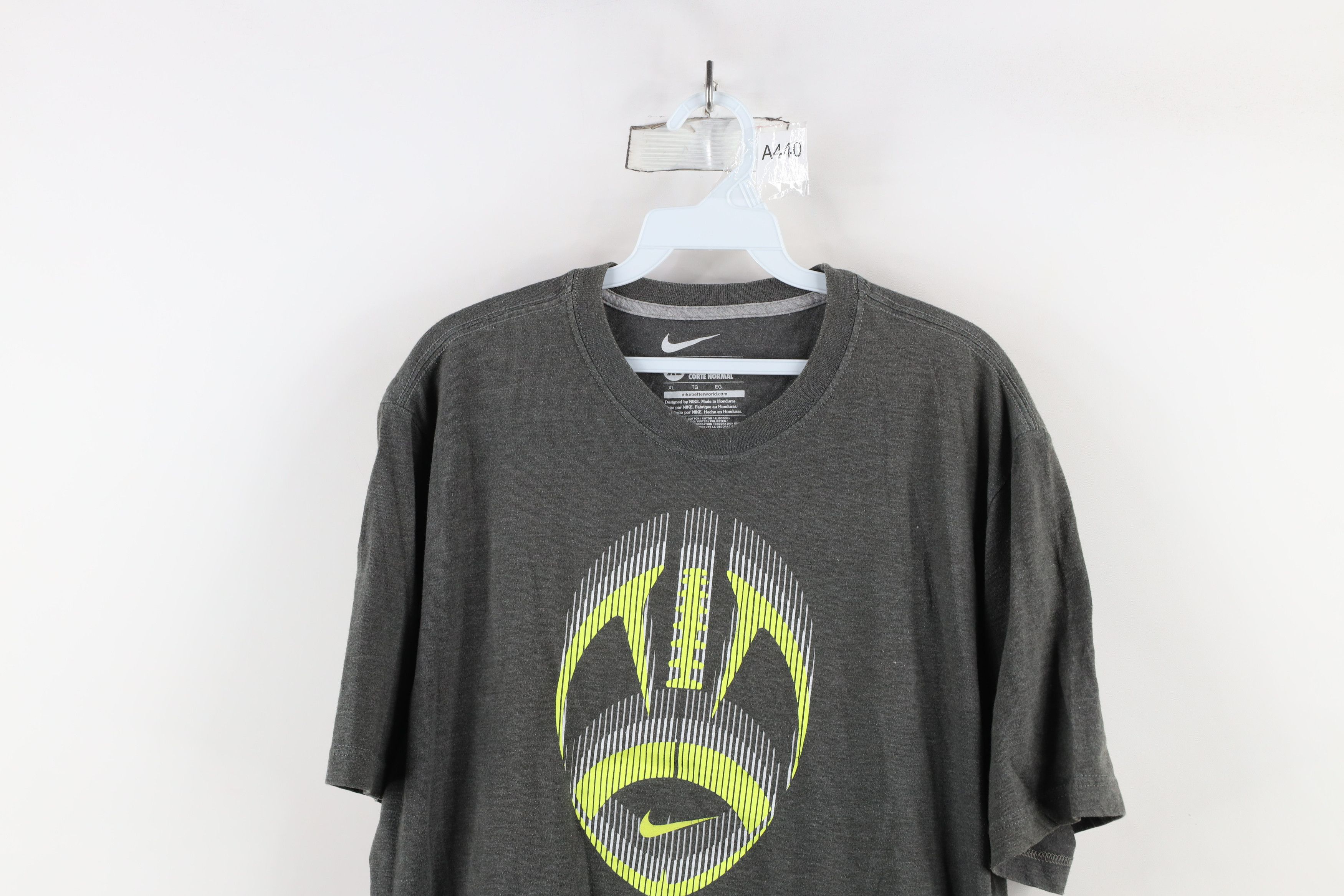 Nike × Vintage Vintage Nike Football Center Swoosh Short Sleeve T-Shirt Size US XL / EU 56 / 4 - 2 Thumbnail
