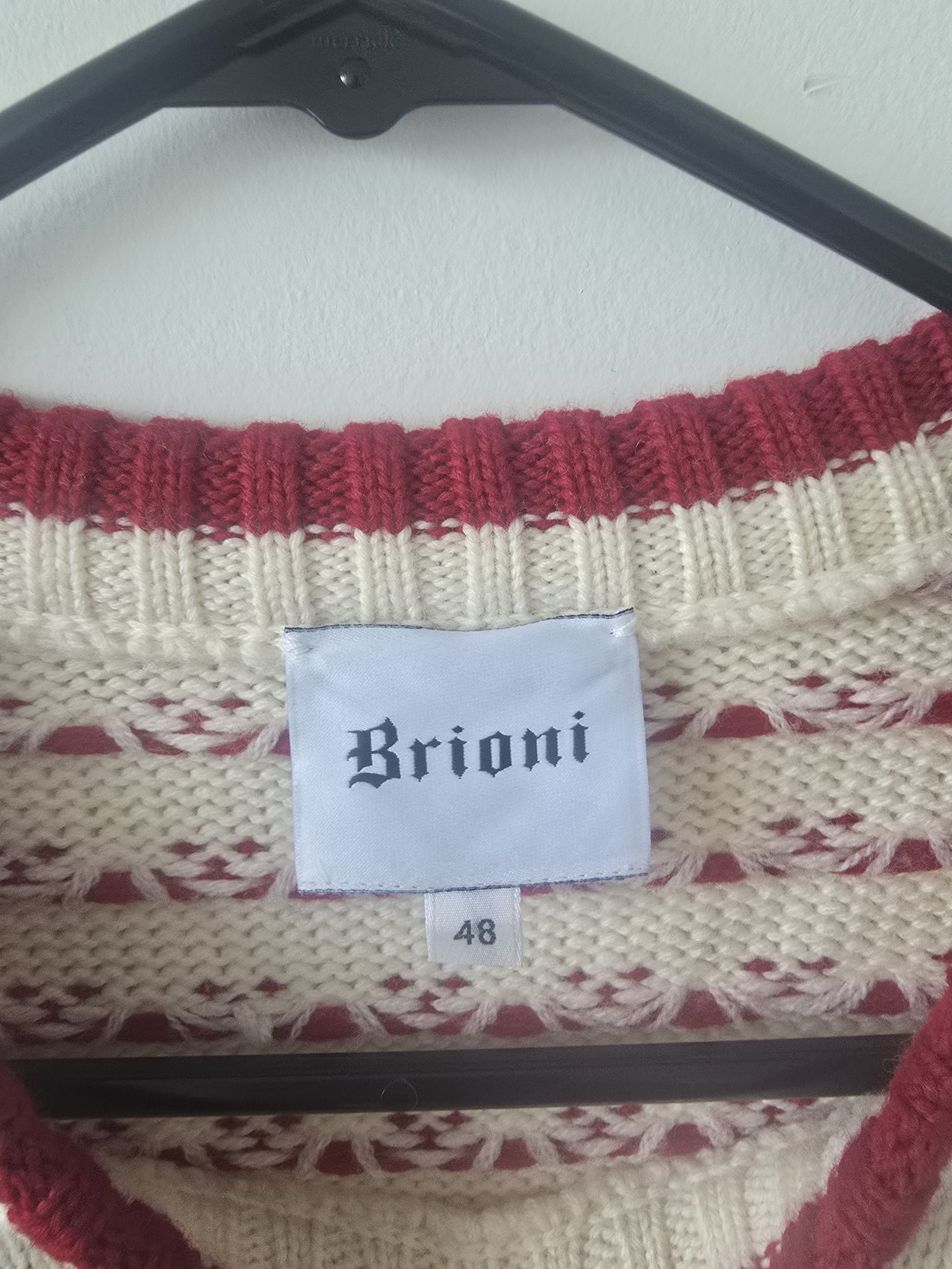 Brioni Brioni Knit Wool Sweater Nordic Pattern Size US M / EU 48-50 / 2 - 2 Thumbnail