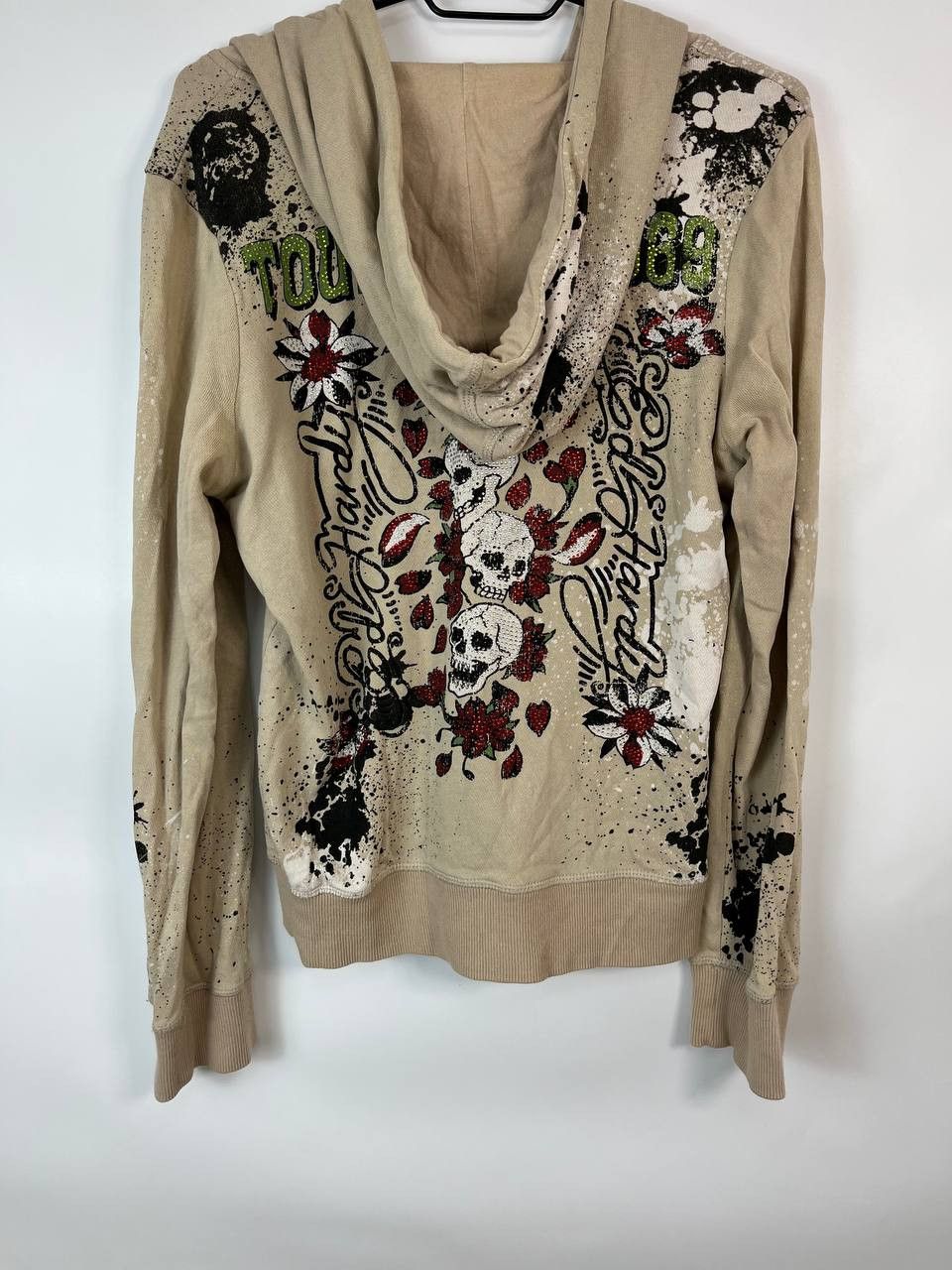 Ed Hardy ED HARDY ZIP HOODIE TOUR 1969 SKULL ROSES SWEATSHIRT SIZE S Size S / US 4 / IT 40 - 5 Thumbnail