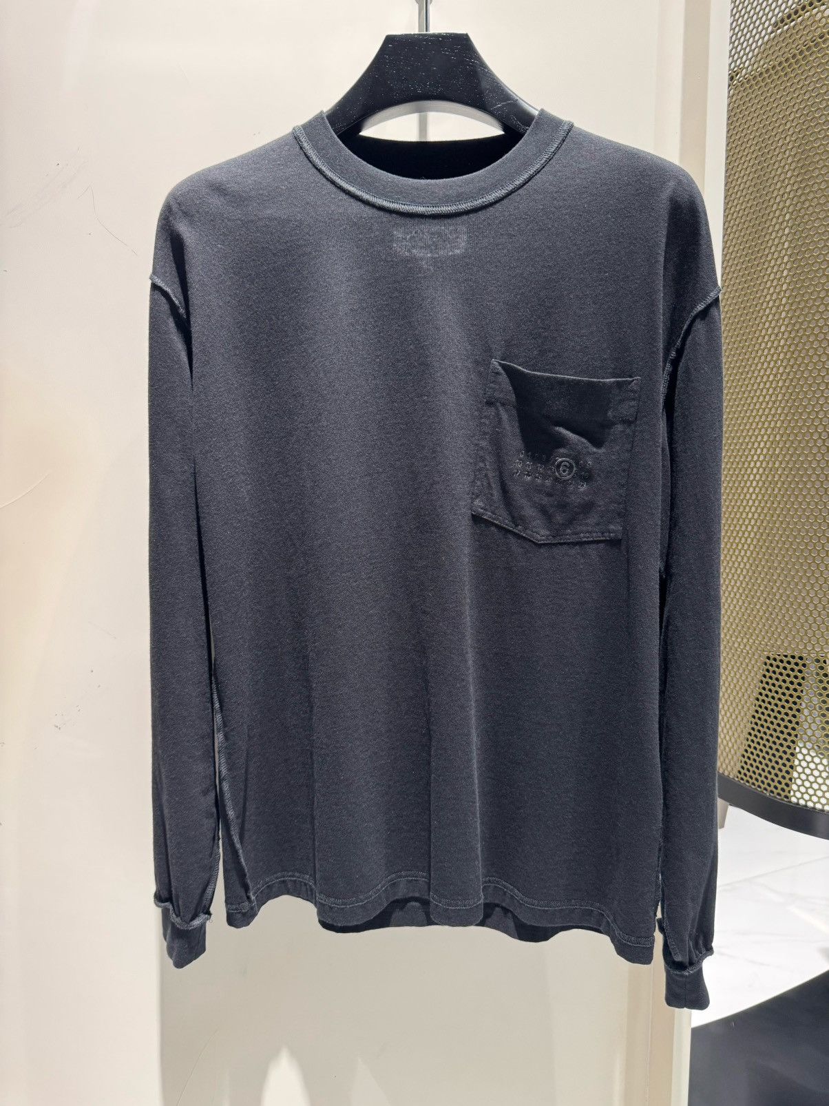 Maison Margiela NWT Pocket Logo Long Sleeve T-Shirt - Black, S Size US S / EU 44-46 / 1 - 1 Thumbnail