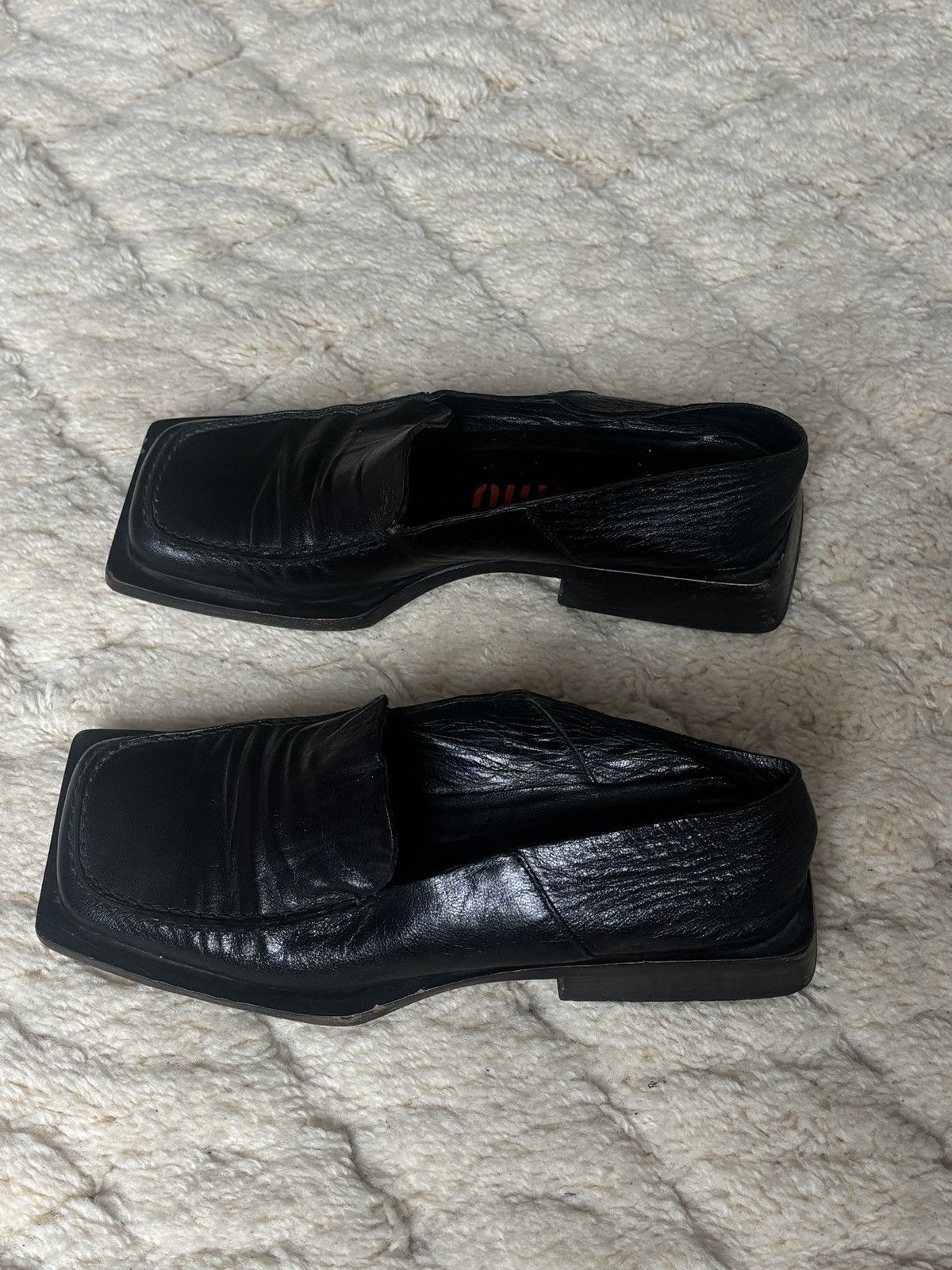 Miu Miu miu miu black square toe loafer RARE Size US 5 / IT 35 - 2 Thumbnail