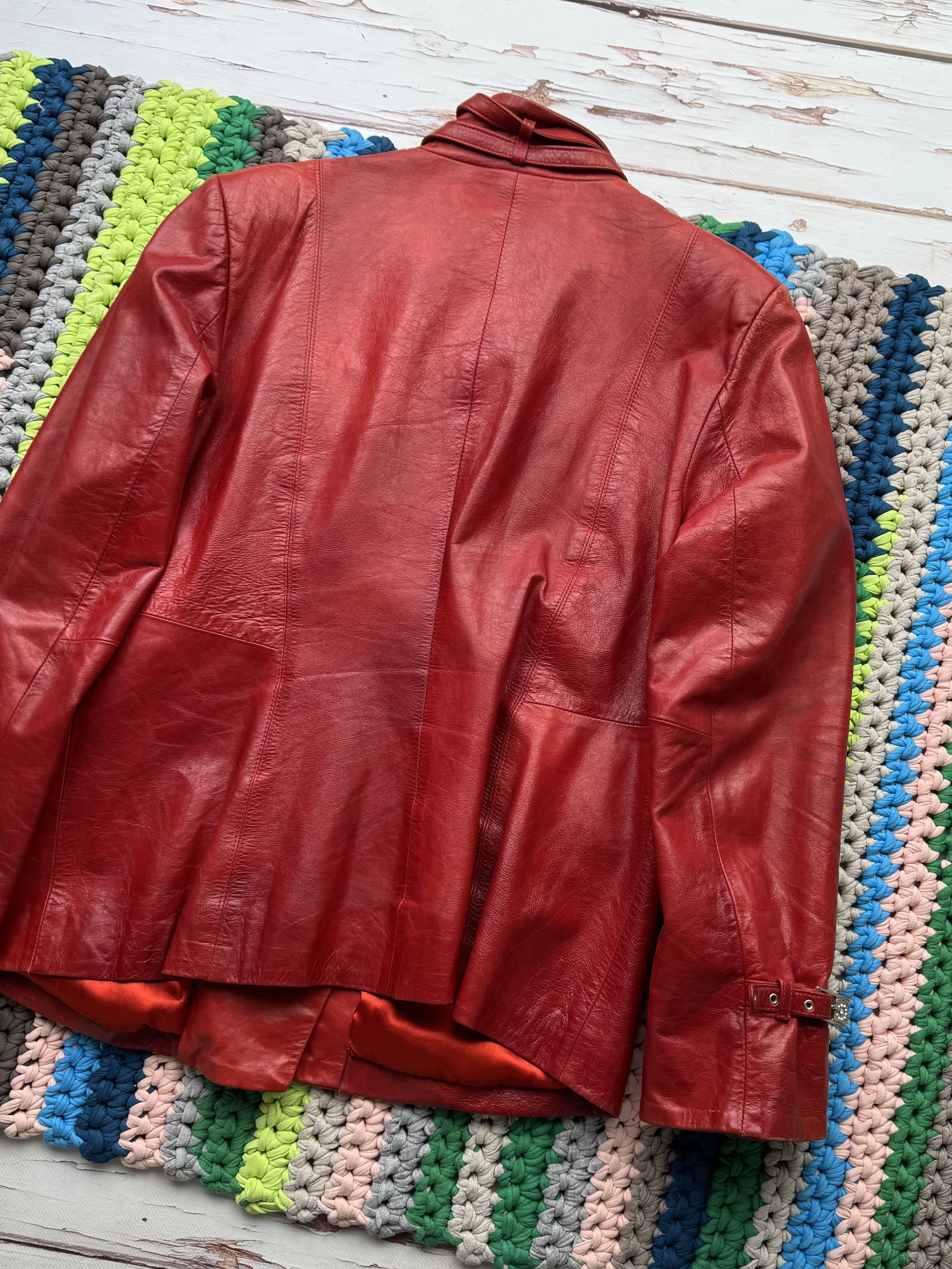 Japanese Brand Vintage Leather Jacket With Belted (ET1)(D15) Size L / US 10 / IT 46 - 15 Thumbnail