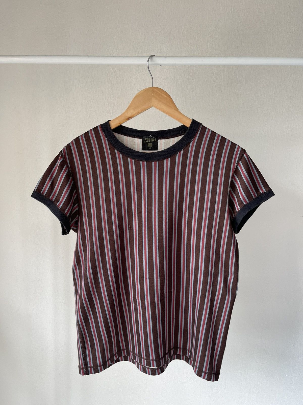 Jean Paul Gaultier 2000s Jean Paul Gaultier Homme Stripe Tee Size US S / EU 44-46 / 1 - 1 Thumbnail