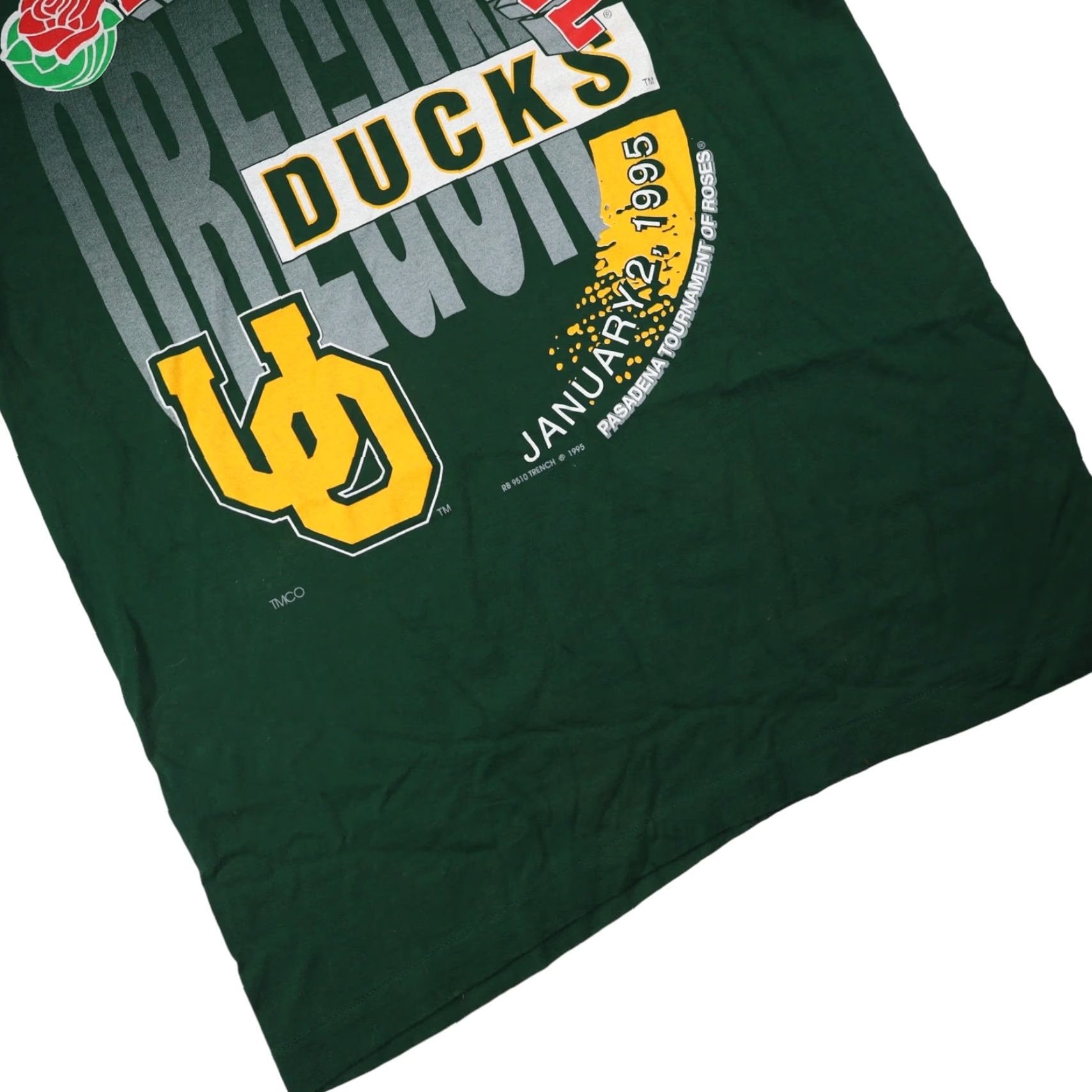 Vintage VINTAGE 1995 University of Oregon Ducks Rose Bowl Graphic T shirt XL Mens Green Size US XL / EU 56 / 4 - 3 Thumbnail