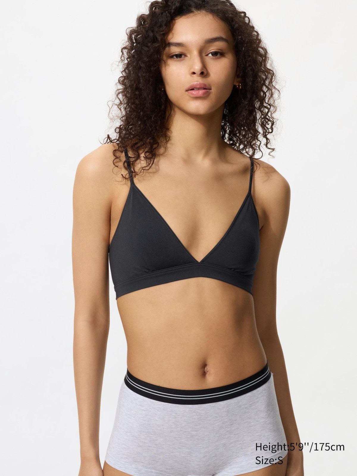 Uniqlo Uniqlo black triangular bralette with adjustable straps Size S / US 4 / IT 40 - 1 Thumbnail