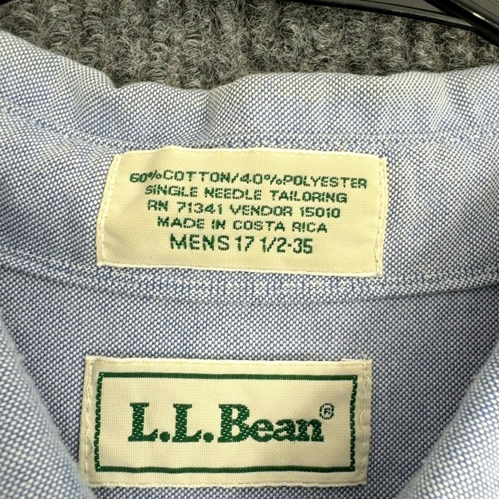 Vintage VINTAGE L.L.Bean Button Up Shirt Mens XL Blue Cotton Blend Oxford Long Sleeve Size US XL / EU 56 / 4 - 4 Thumbnail