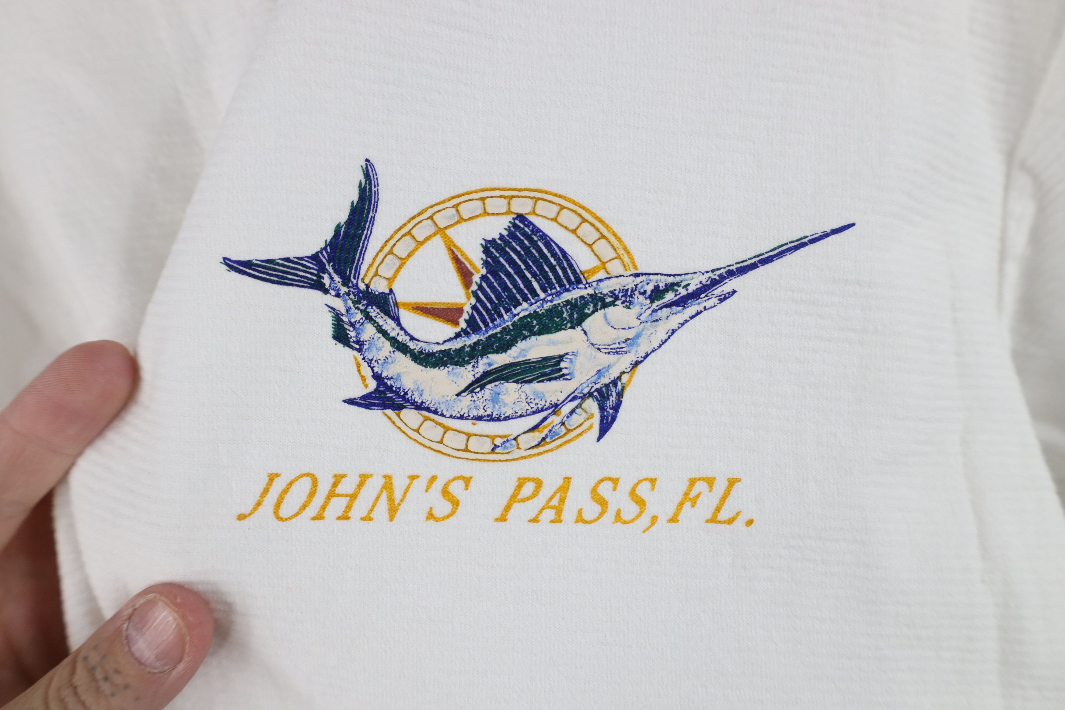 Vintage Vintage 90s Streetwear Johns Pass Florida Marlin T-Shirt USA Size US L / EU 52-54 / 3 - 4 Thumbnail
