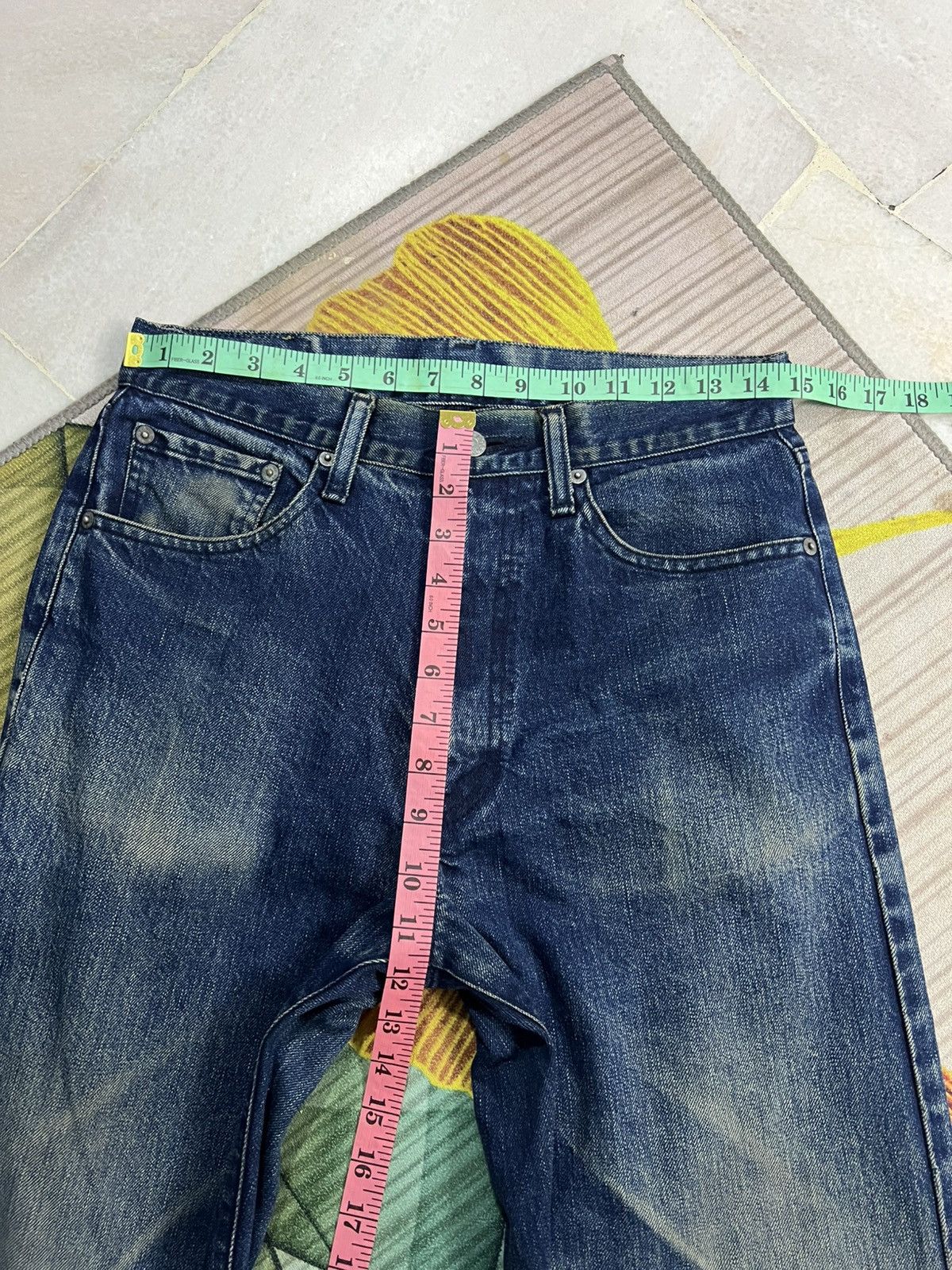 If Six Was Nine × Le Grande Bleu (L.G.B.) 💥BAGGY💥VINTAGE 90’s STYLE BOBSON DISTRESS JEANS Size US 29 - 16 Thumbnail