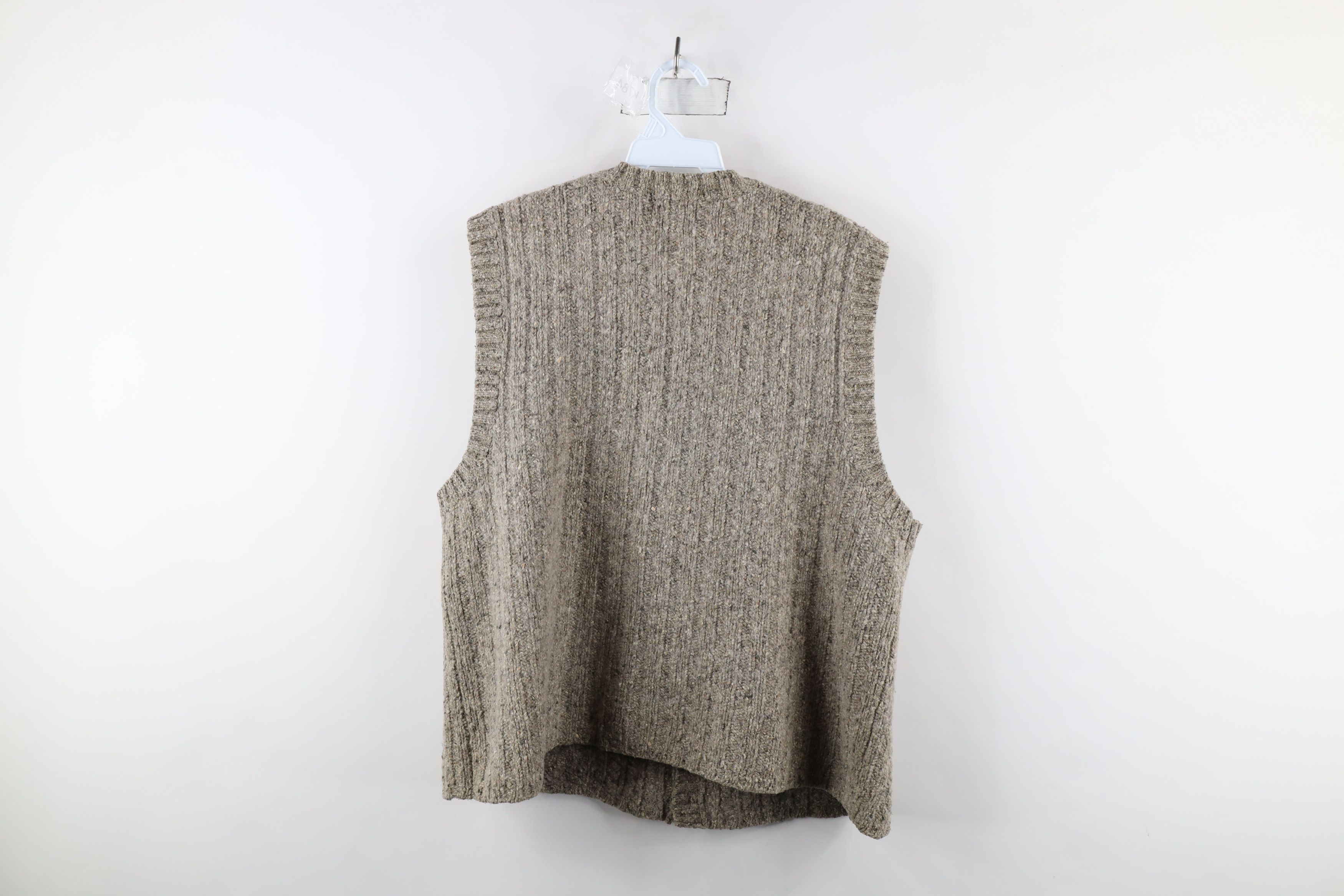Vintage Vintage 90s Streetwear Cable Knit Cardigan Sweater Vest Size US M / EU 48-50 / 2 - 6 Thumbnail