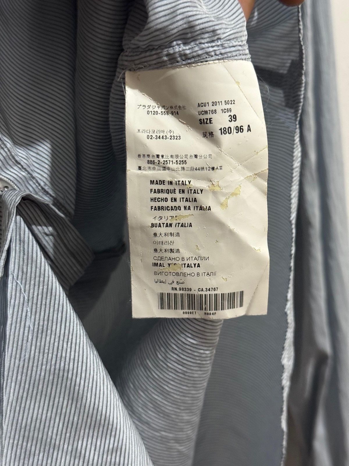 Prada Prada hidden button stripe shirt Size US M / EU 48-50 / 2 - 4 Thumbnail