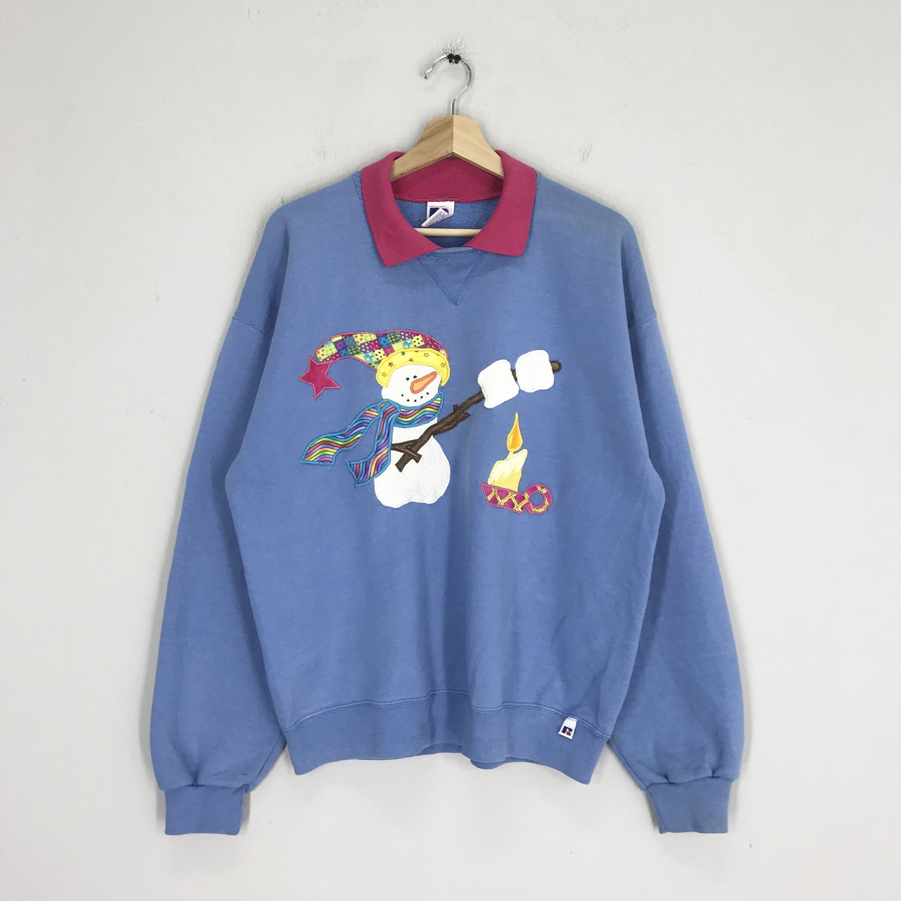 Russell Athletic Vintage 90s Graphics Snowman - 151 Size US L / EU 52-54 / 3 - 1 Thumbnail
