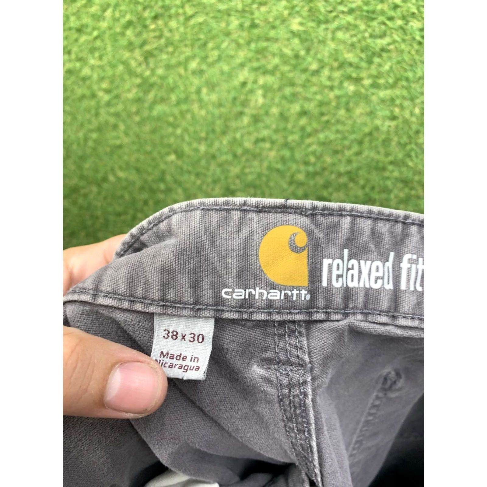 Carhartt Carhartt Pants Mens 38x30 Gray Cotton Relaxed Fit Workwear Utility Pockets Adult Size US 38 / EU 54 - 5 Thumbnail