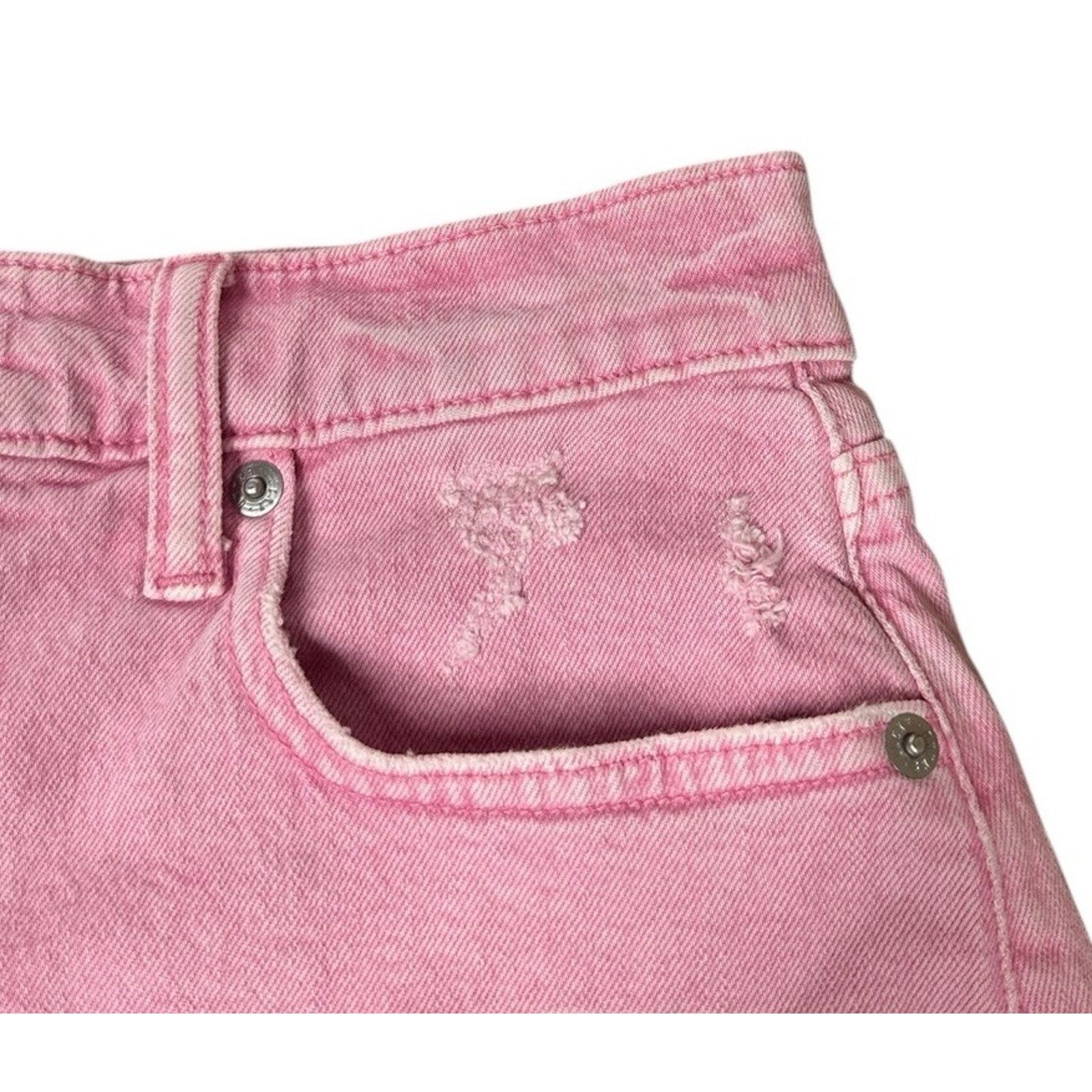 Lucky Brand Lucky Brand AC DC High Rise Mom Pink Denim Jean Shorts 2/26 Size 26" / US 2 / IT 38 - 4 Thumbnail