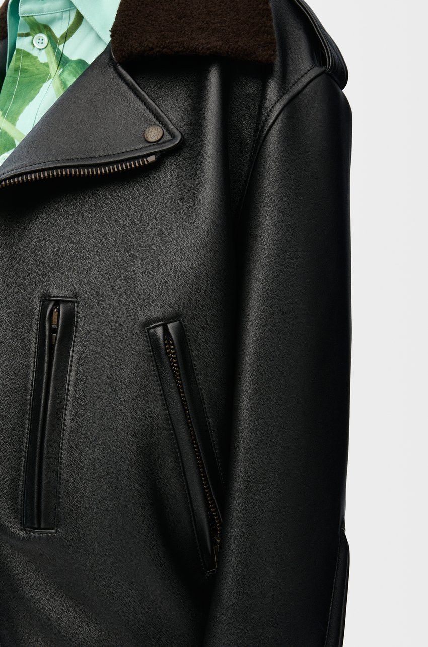 Loewe o1loc1c0525 Biker Jacket In Nappa Lambskin in Black Size M / US 6-8 / IT 42-44 - 5 Thumbnail