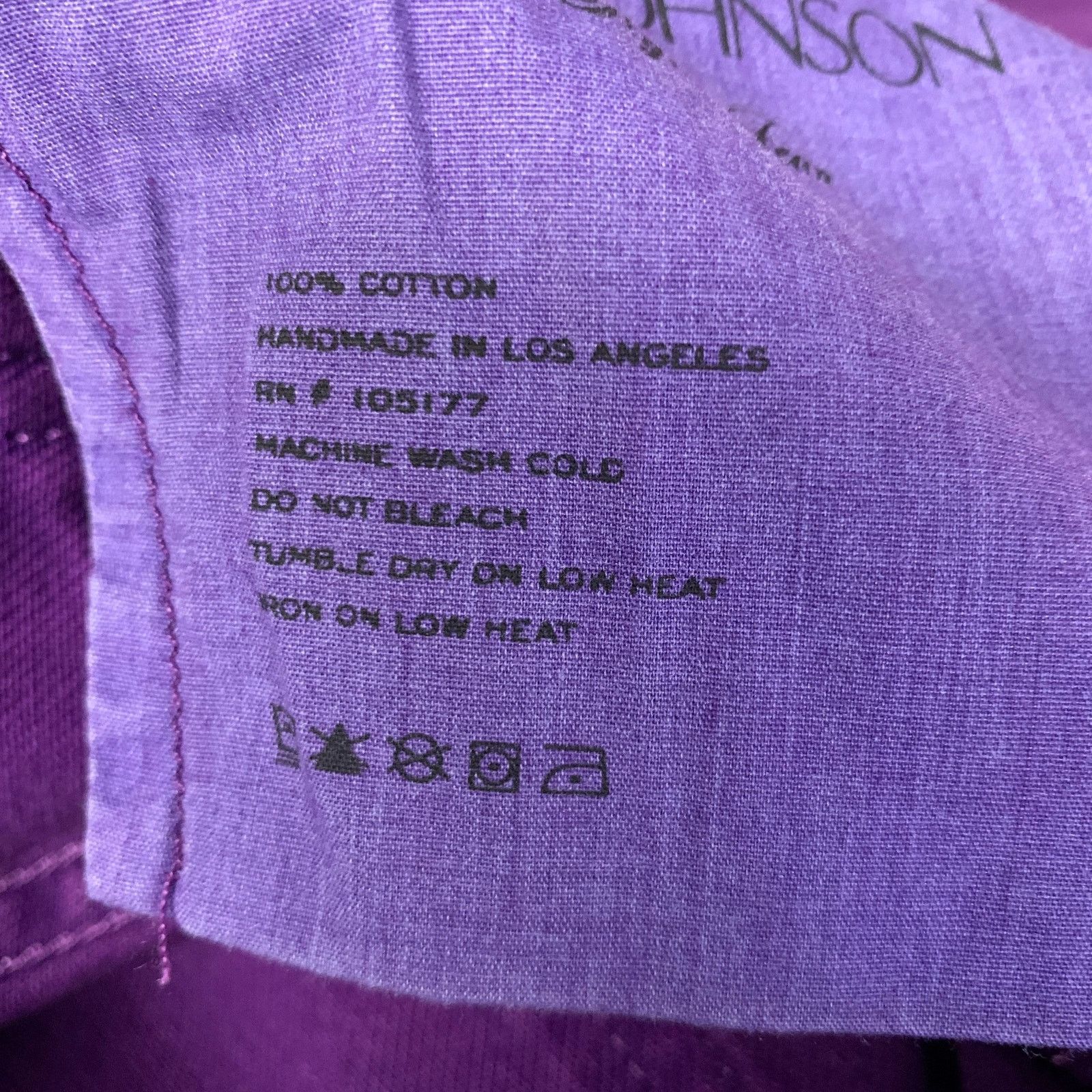 Ulla Johnson ULLA JOHNSON Size 25 Purple Cotton Straight Jeans Size 25" / US 0 / IT 36 - 7 Thumbnail