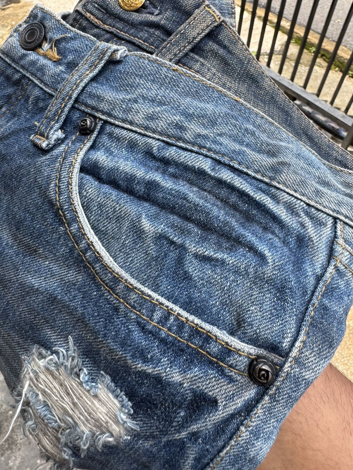 Le Grande Bleu (L.G.B.) Flared Fuga Double Layers 1of1 Denim Pants Goa ifsix Styled Size US 29 - 14 Thumbnail