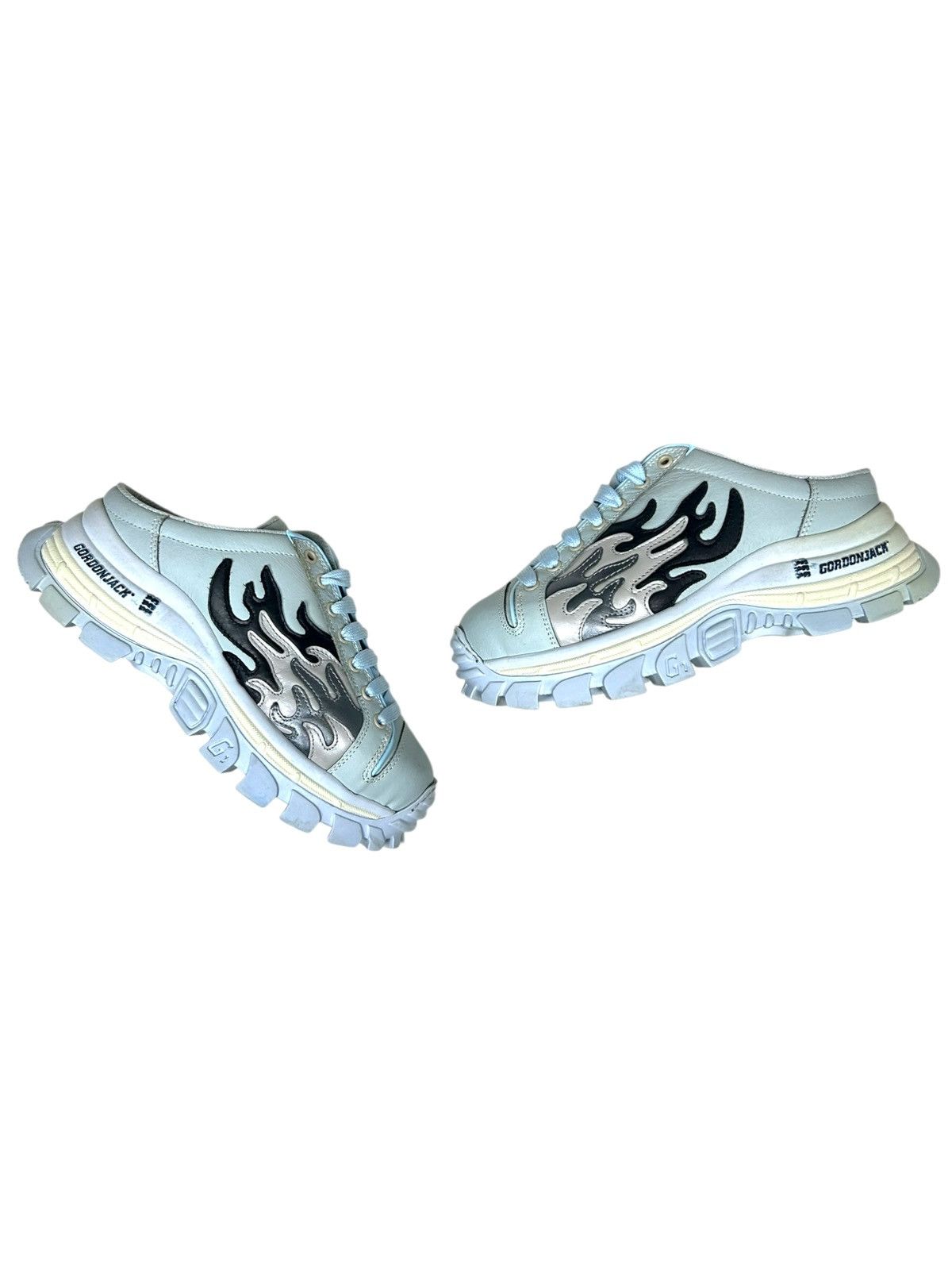 New Rock Vintage Platform Gordon Jack Flame Rave Mule Sneakers shoes Size US 7 / EU 40 - 1 Thumbnail