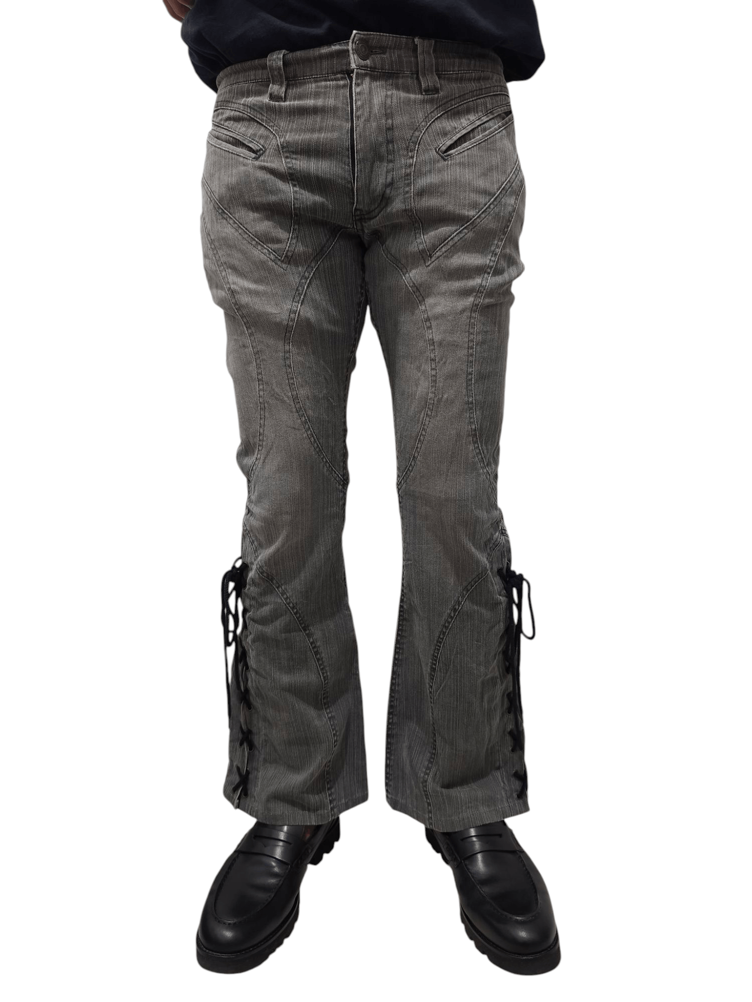 If Six Was Nine × Tornado Mart Tornado Mart flare Lace up pants Size US 30 / EU 46 - 1 Thumbnail