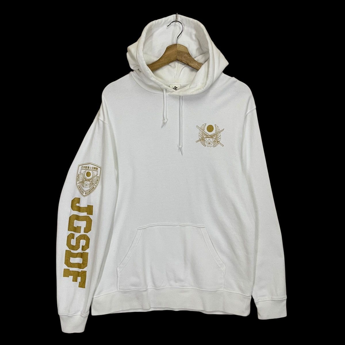 Japanese Brand Japan Ground Self Defense Force Big Logo Pullover Hoodie Size US L / EU 52-54 / 3 - 6 Thumbnail