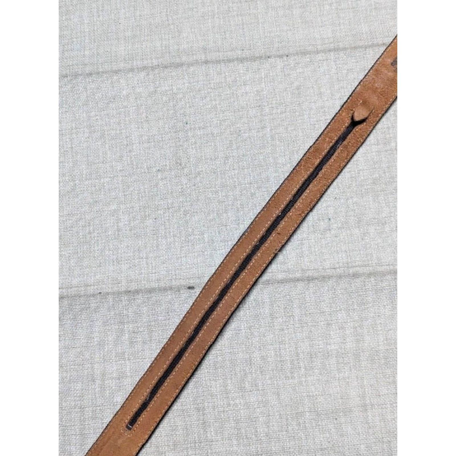 Vintage VINTAGE Silver Creek belt Western belt Men 36 Brown Leather Tooled Floral Buckle Buckle Back security money USA made Size 36 - 4 Thumbnail