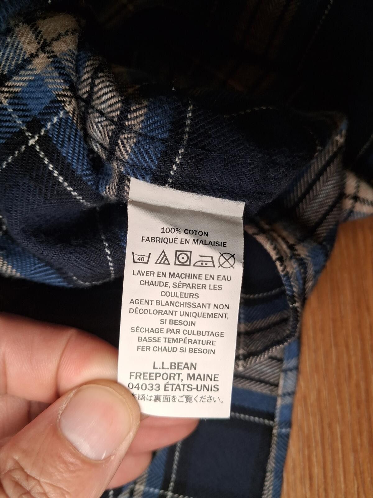 L.L. Bean LL Bean Flannel Button Up Shirt XXLT Blue Multicolor Plaid Size US XXL / EU 58 / 5 - 3 Thumbnail